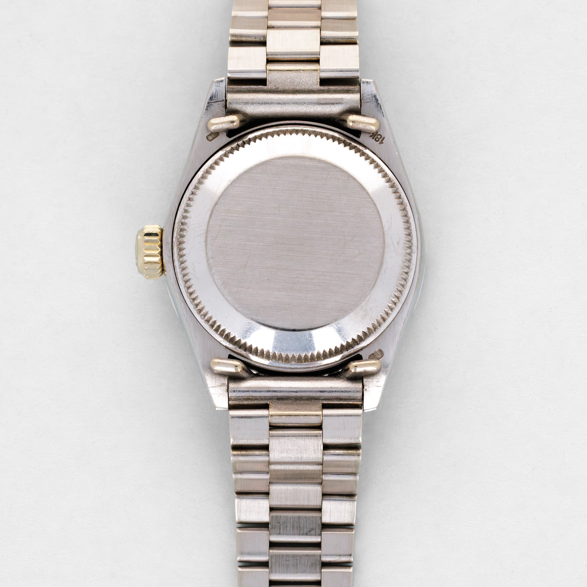 Rolex - Rolex White Gold Datejust Ref. 6907 with Green Stella and Diamond & Emerald Bezel - The Keystone Watches