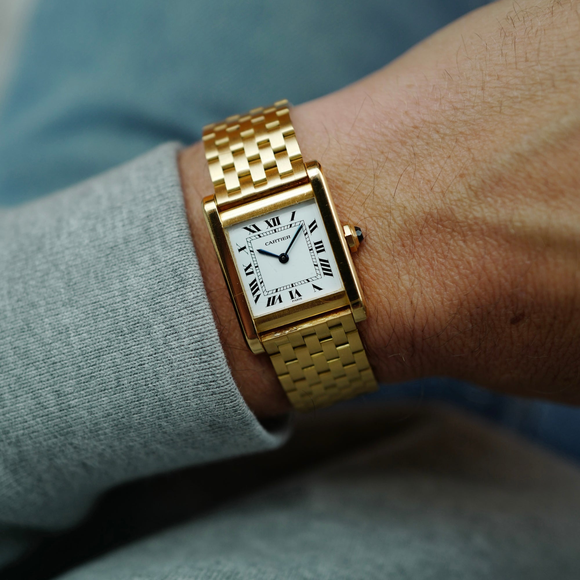 Cartier Yellow Gold Tank Normale Bracelet Watch  Ref. 78092 (New Arrival)