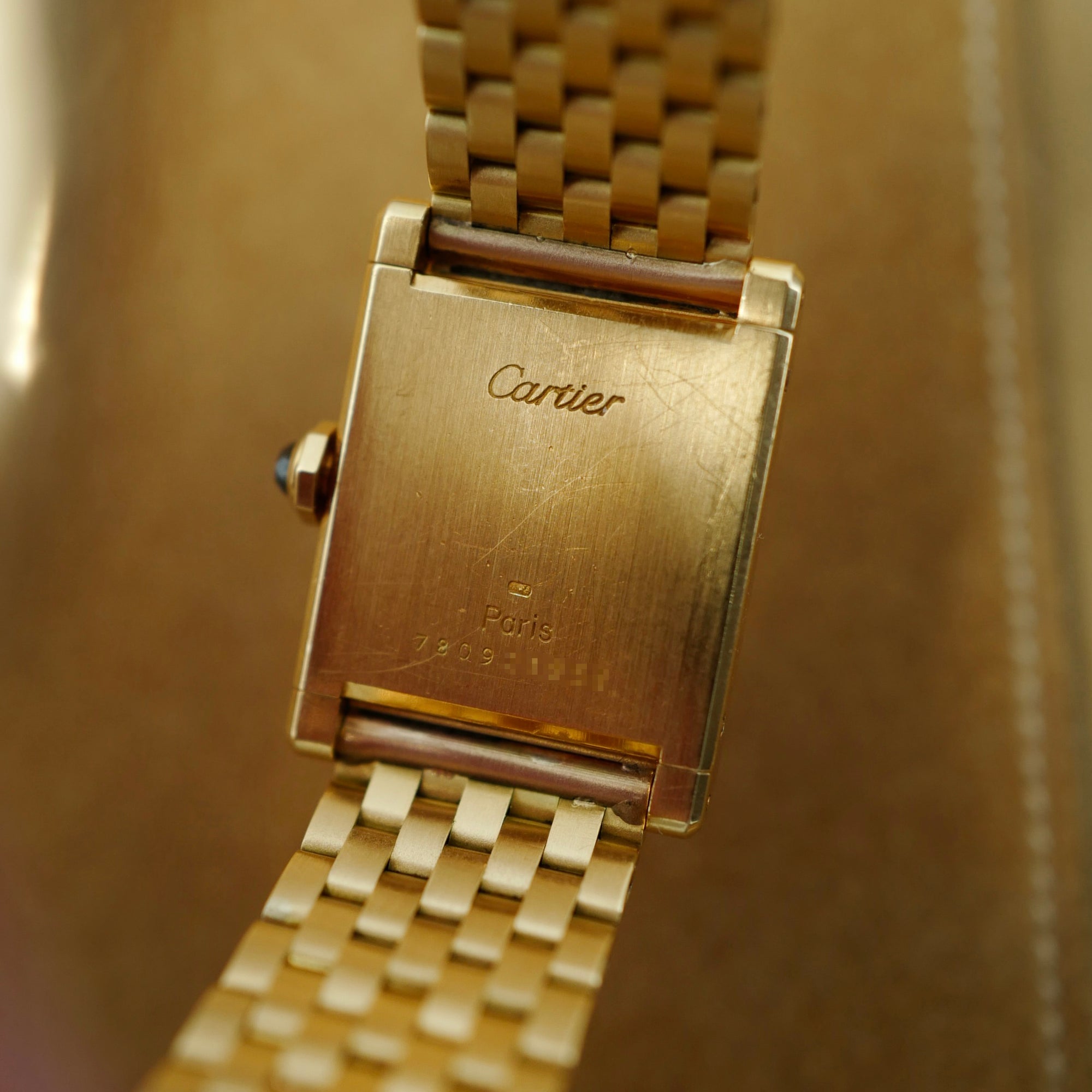 Cartier Yellow Gold Tank Normale Bracelet Watch  Ref. 78092 (New Arrival)