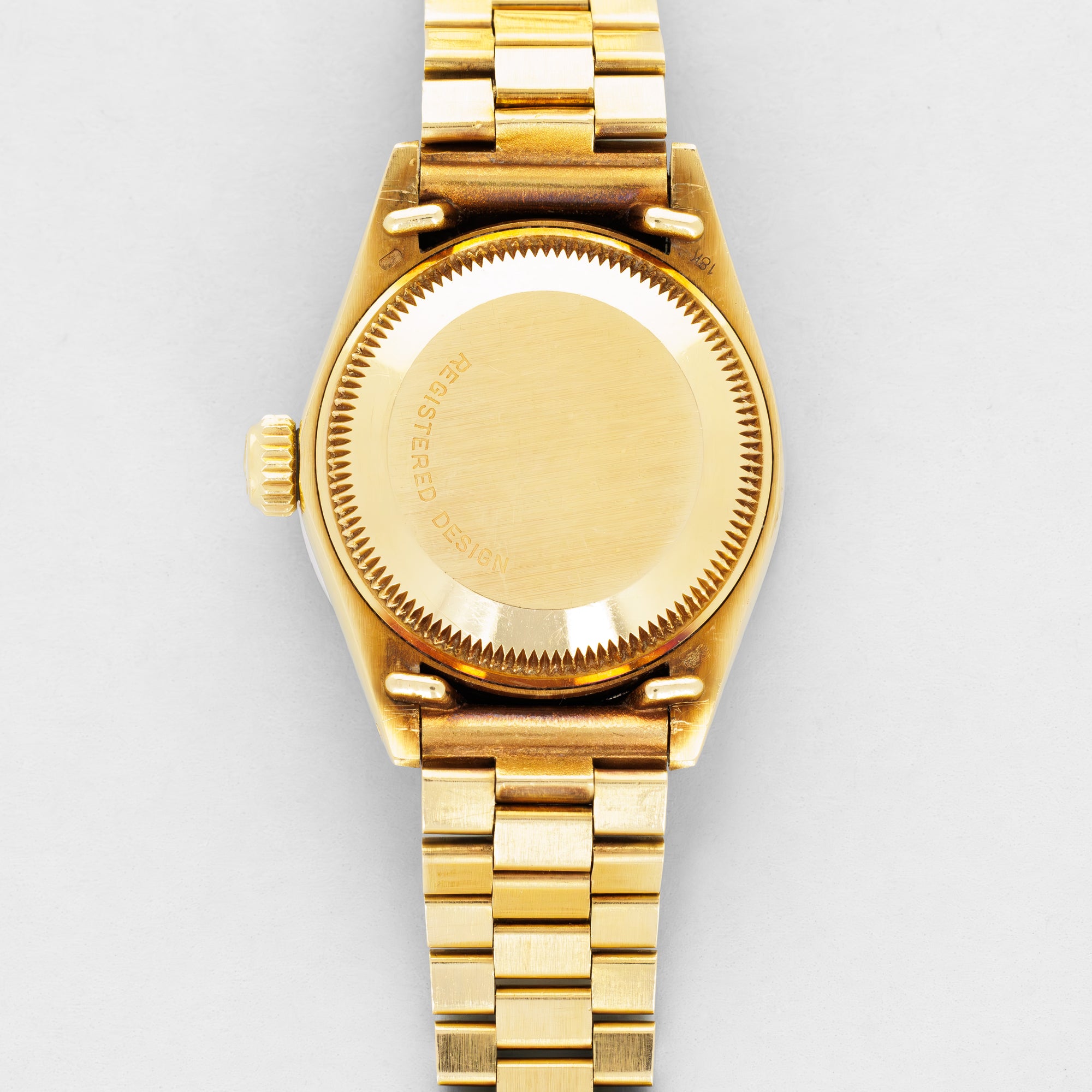 Rolex Yellow Gold Datejust Ref. 6913 Pink Stella Dial