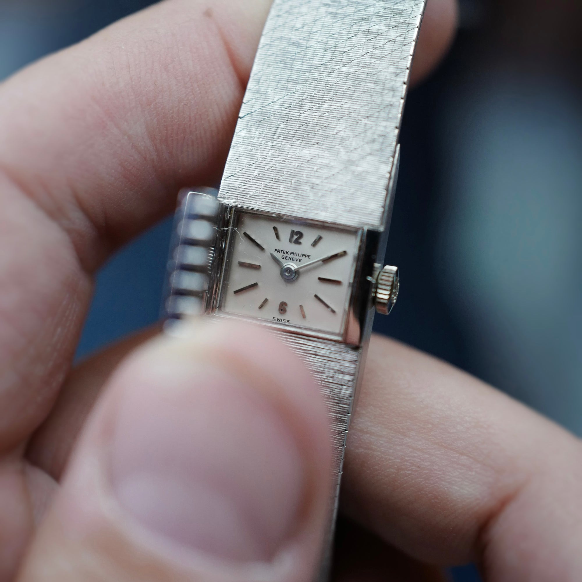 Patek Philippe White Gold Diamond &amp; Sapphire Cover Watch (New Arrival)