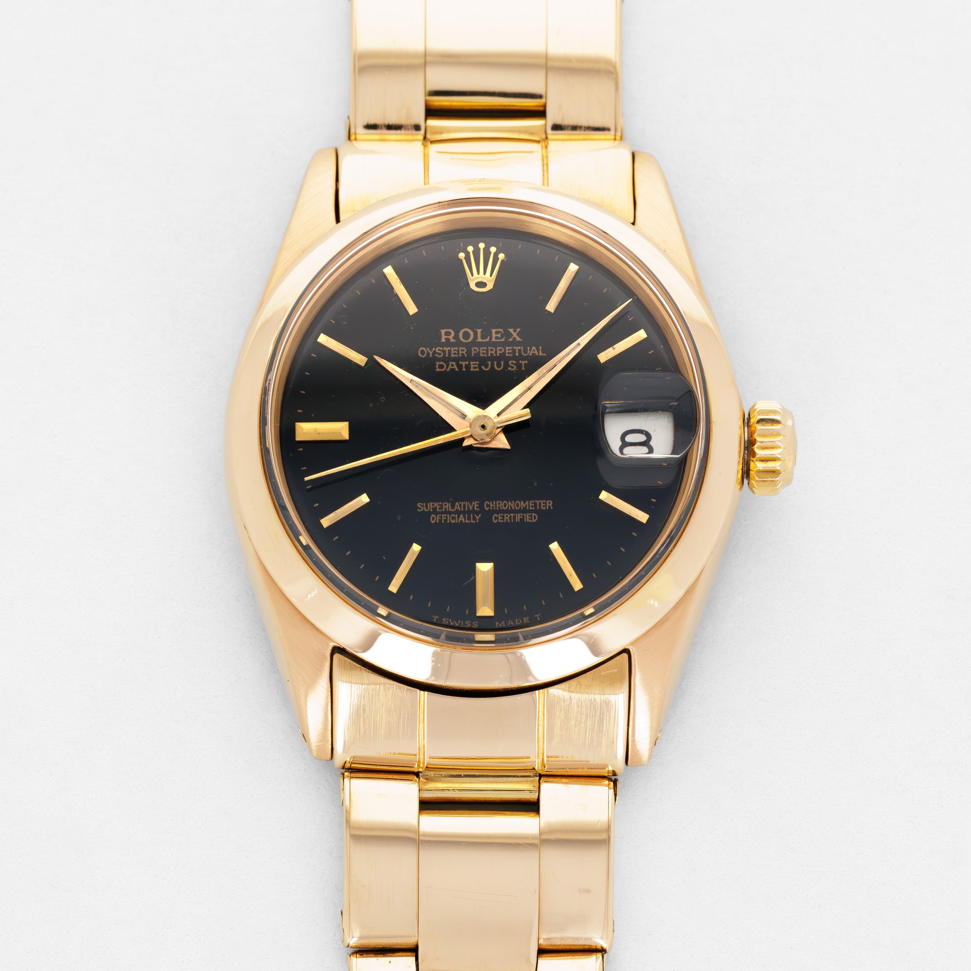 Rolex Pink Gold Datejust Midsize Watch Ref. 6827