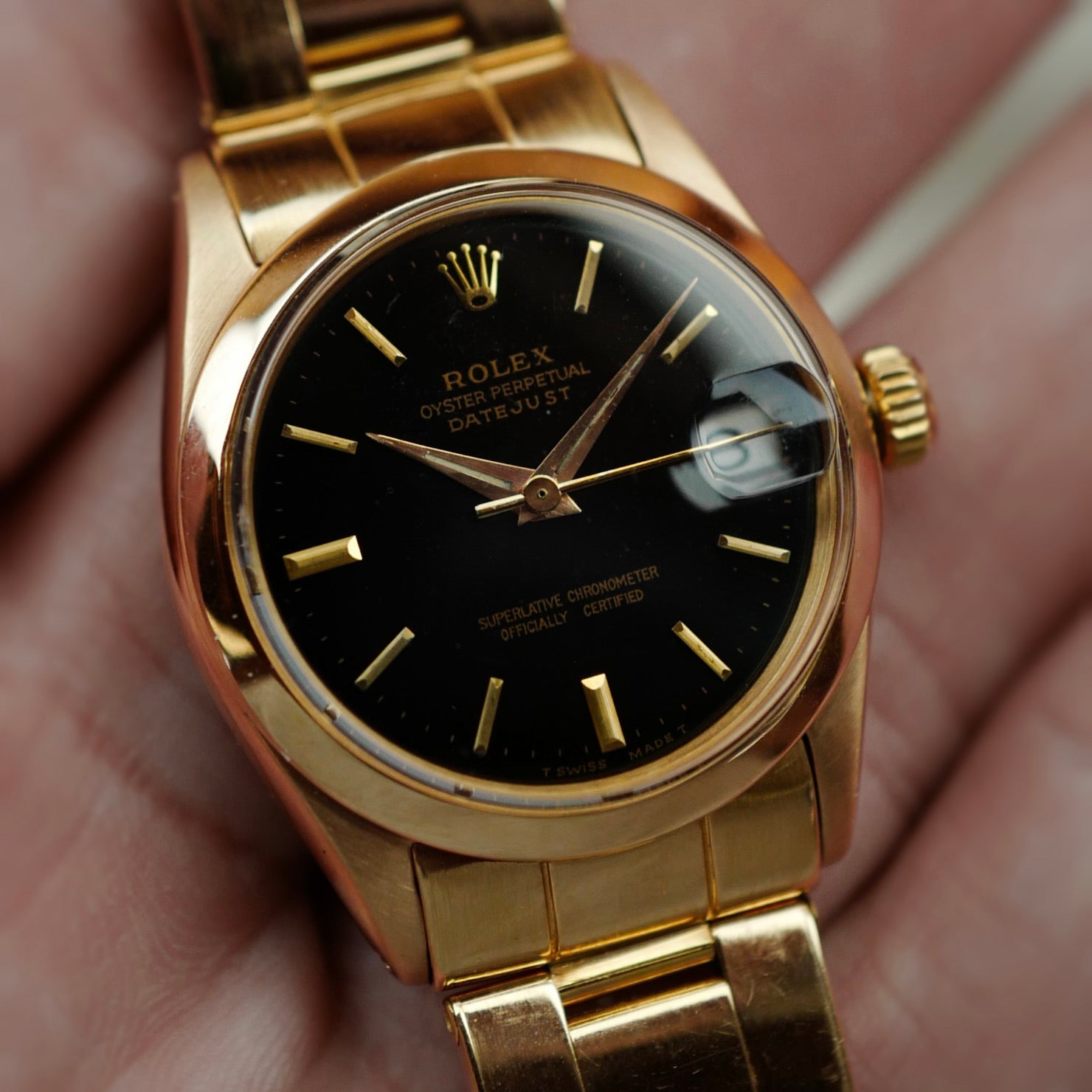 Rolex Pink Gold Datejust Midsize Watch Ref. 6827