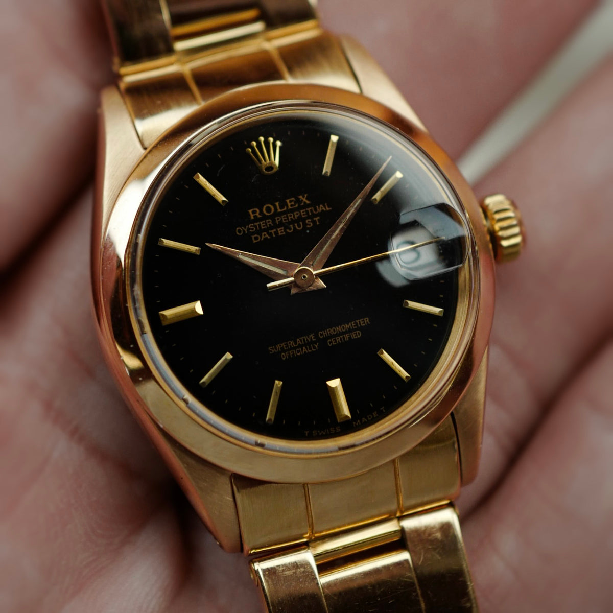 Rolex Pink Gold Datejust Midsize Watch Ref. 6827