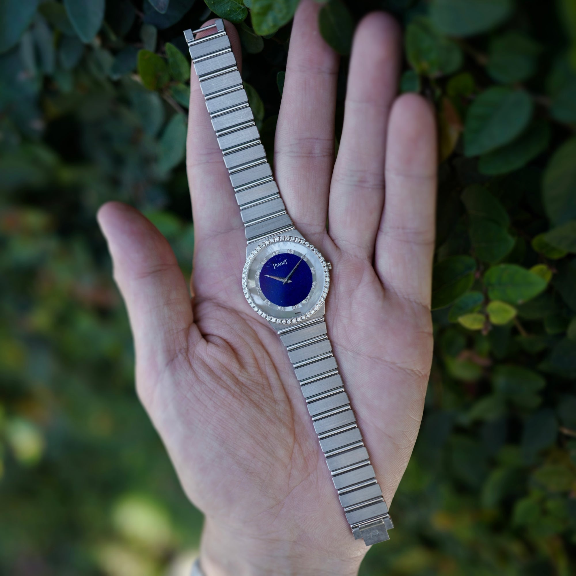 Piaget White Gold Diamond And Lapis Watch Ref. 8066
