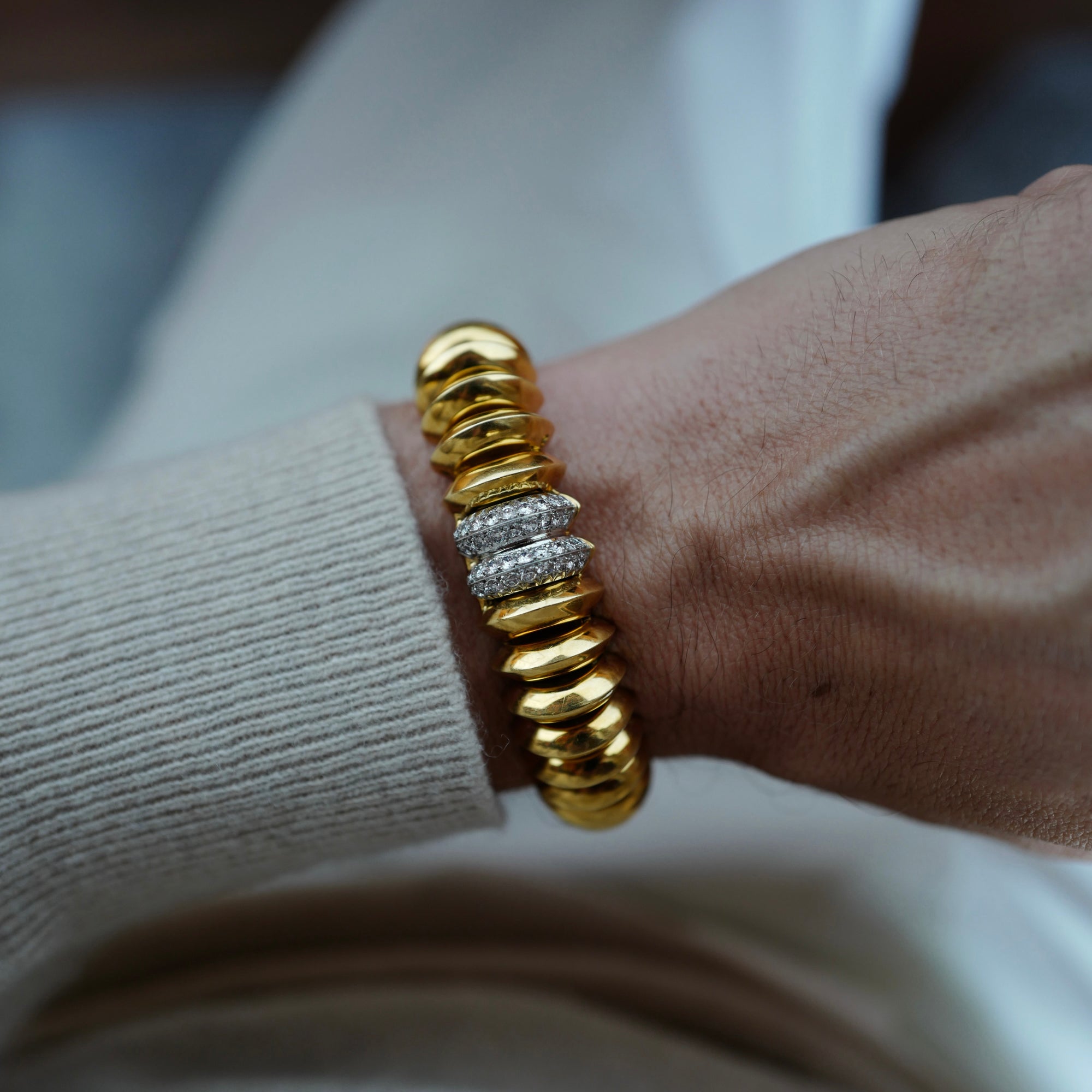 Cartier Yellow Gold Pave Diamond Cover Watch (New Arrival)