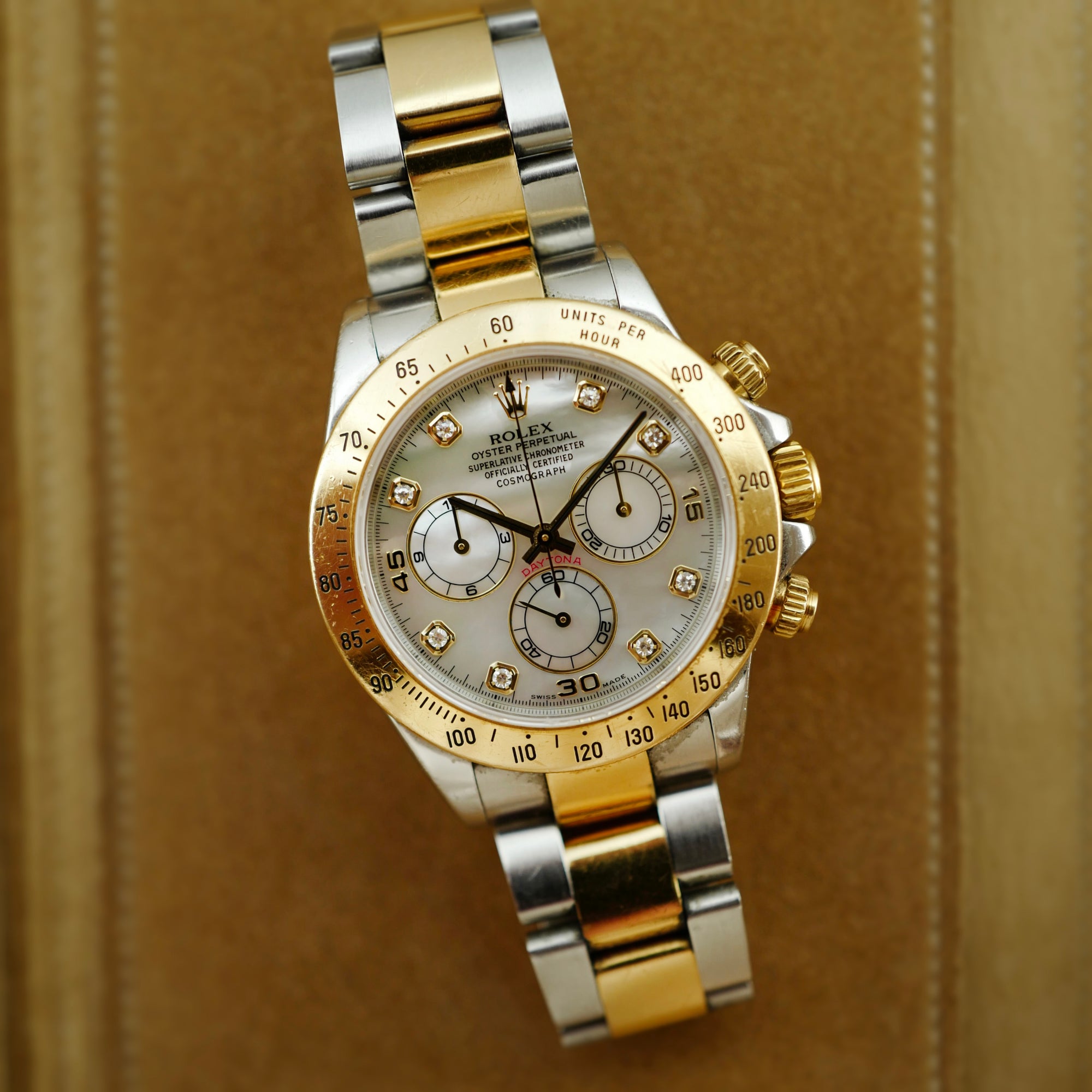 Rolex Two-Tone Daytona Ref. 116523 with Mother of Pearl Dial with Papers (New Arrival)