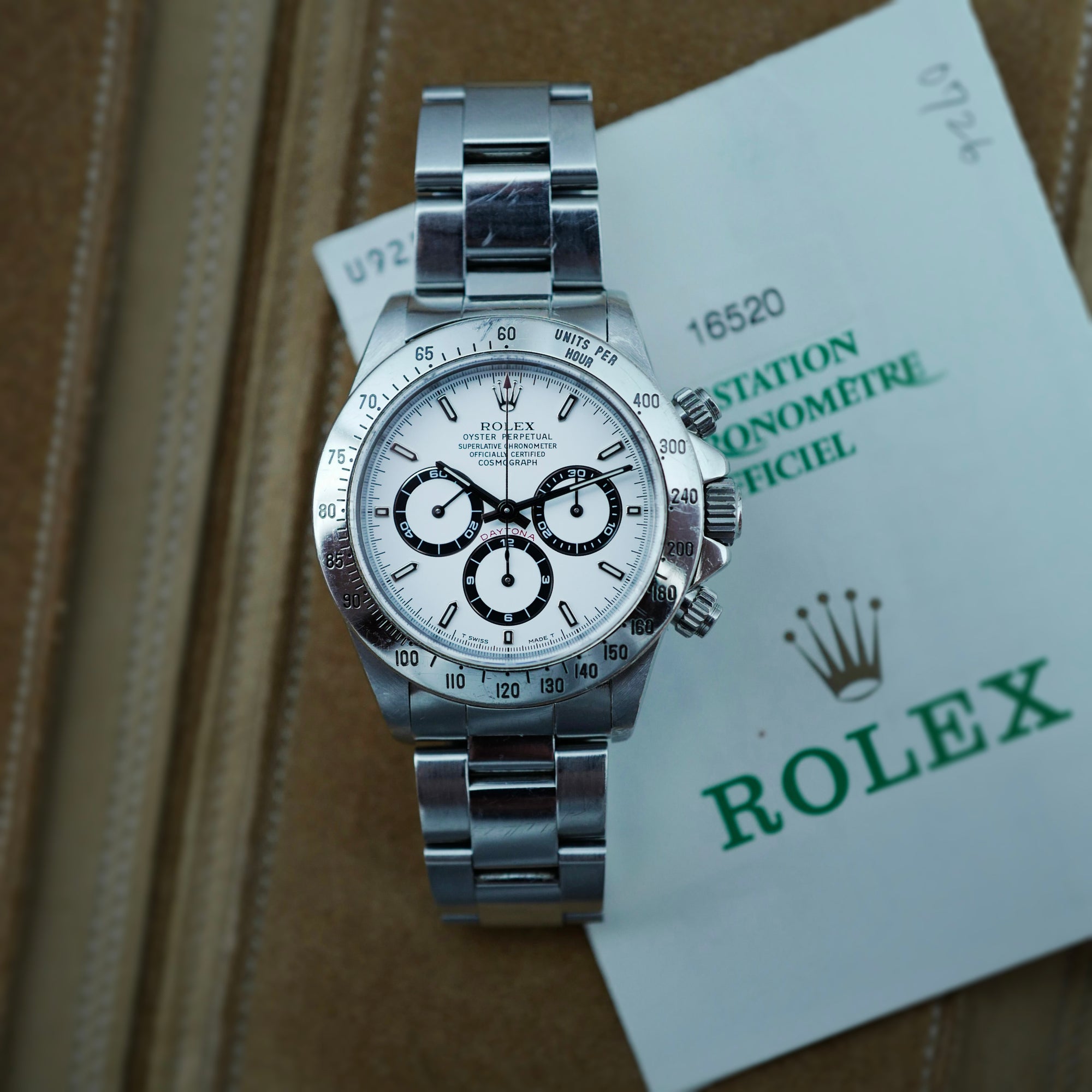 Rolex Steel Daytona Ref. 16520 U-Serial with Paper (New Arrival)