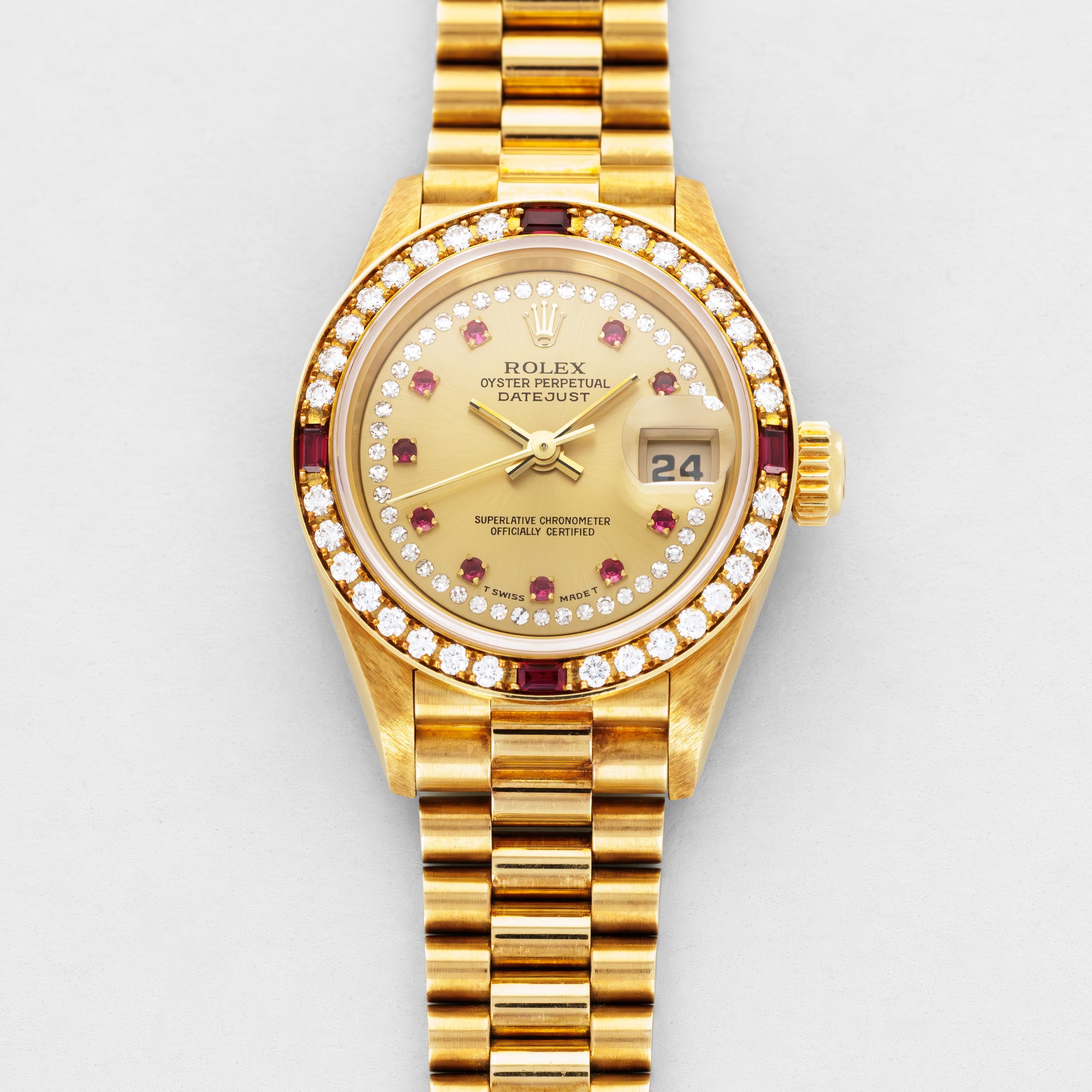 Rolex Datejust Ref. 69068LR with Diamond and Ruby Bezel and Dial
