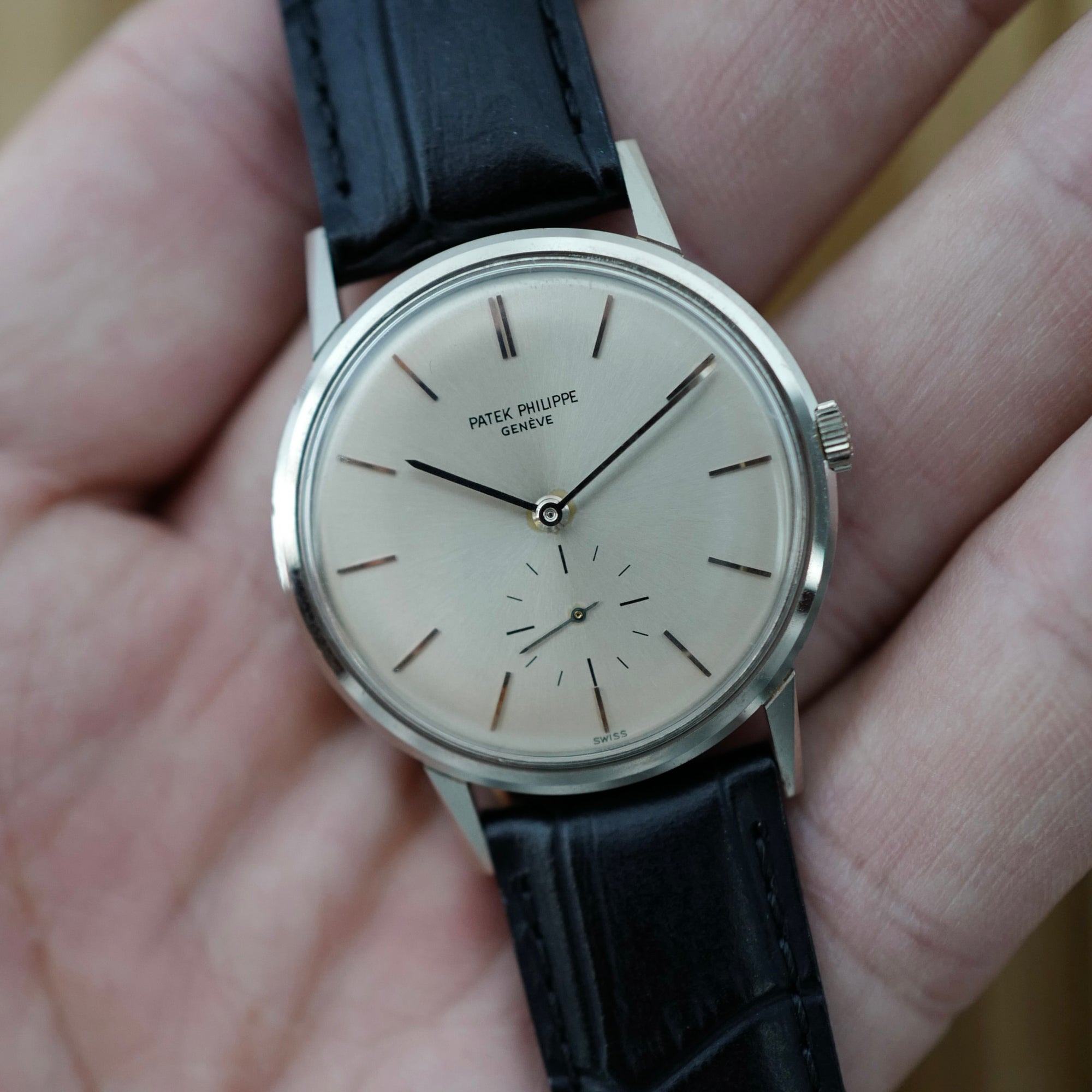 Patek Philippe White Gold Calatrava Watch Ref. 3416 with Archive (New Arrival)