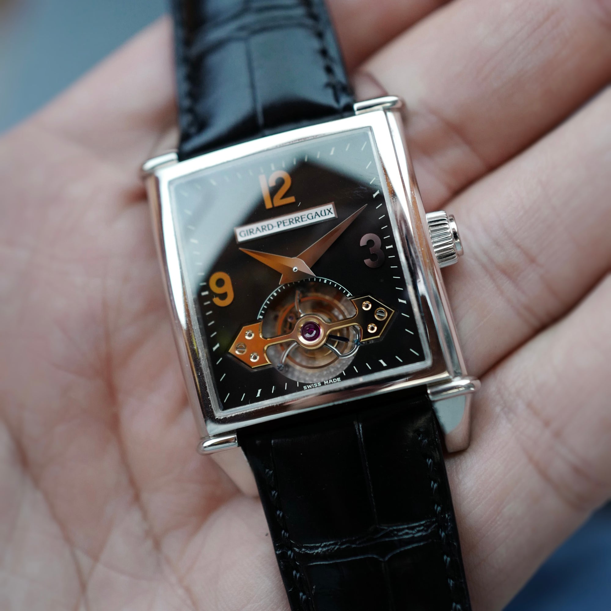 Girard Perregaux Platinum Automatic Tourbillon Watch Ref. 9985
