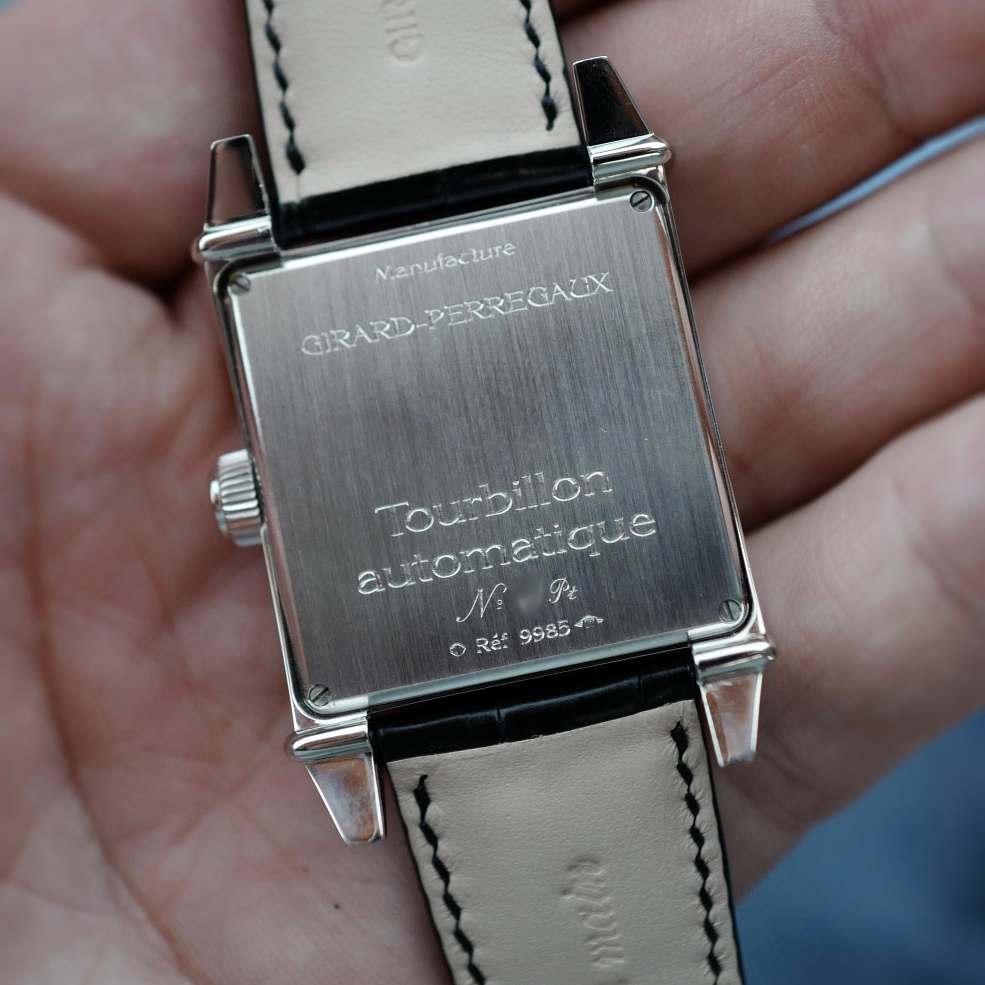 Girard Perregaux Platinum Automatic Tourbillon Watch Ref. 9985