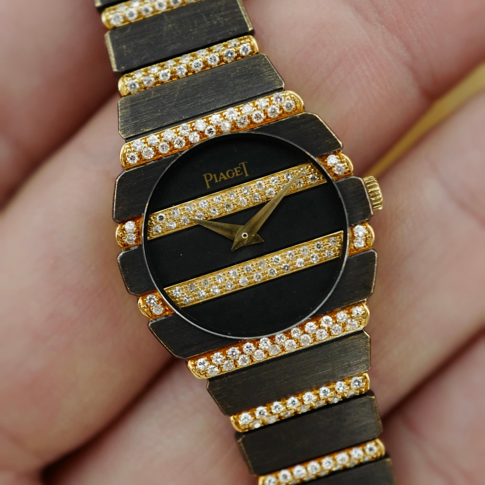 Piaget Yellow Gold Polo Diamond Watch Ref. 861 (New Arrival)
