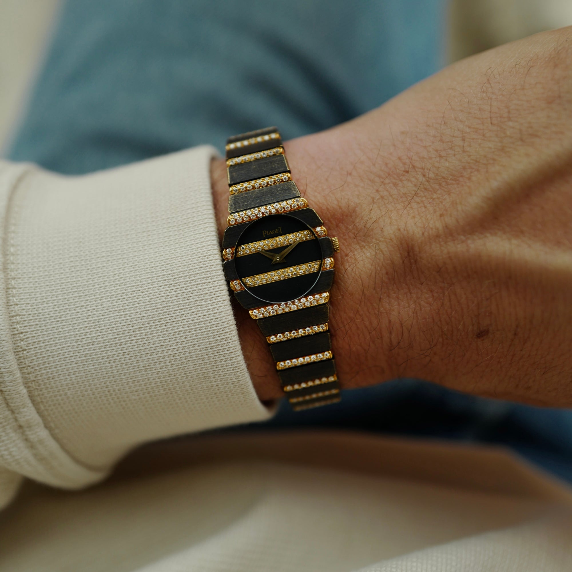 Piaget Yellow Gold Polo Diamond Watch Ref. 861 (New Arrival)
