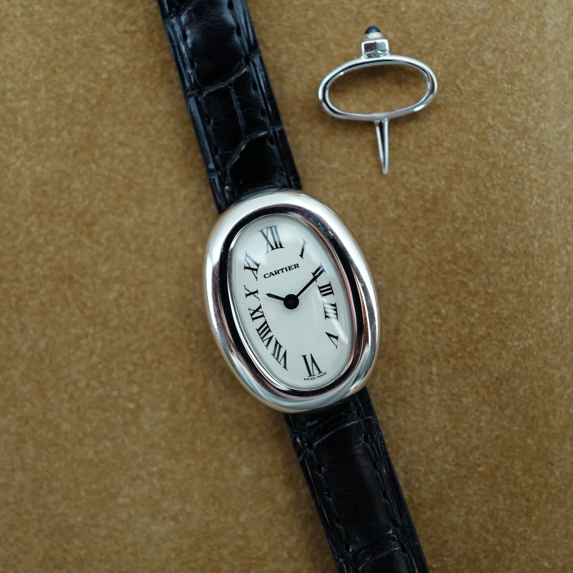 Cartier White Gold Mini Baignoire Ref. W1518956 (New Arrival)