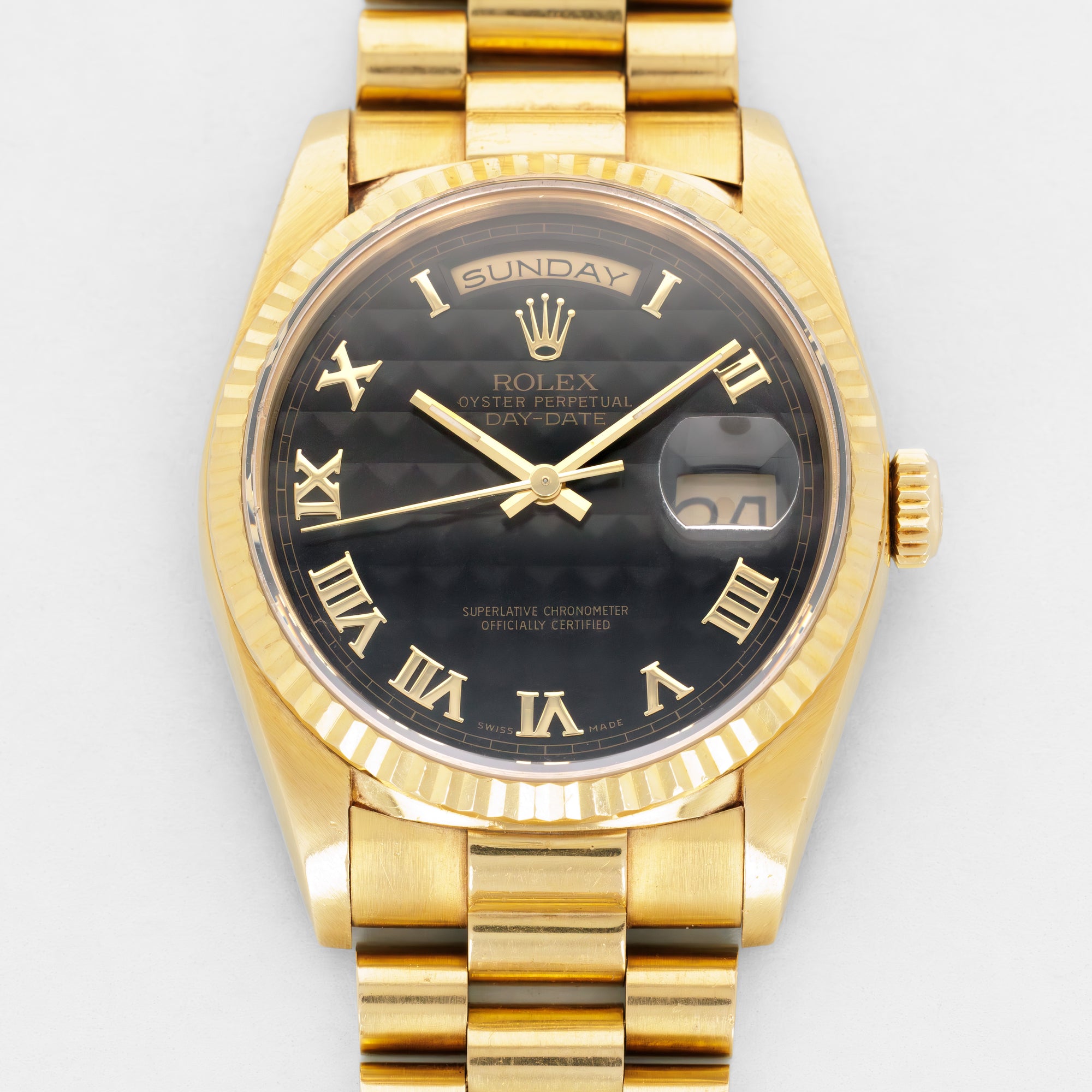 Rolex Yellow Gold Day-Date Ref. 18238 Pyramid Dial