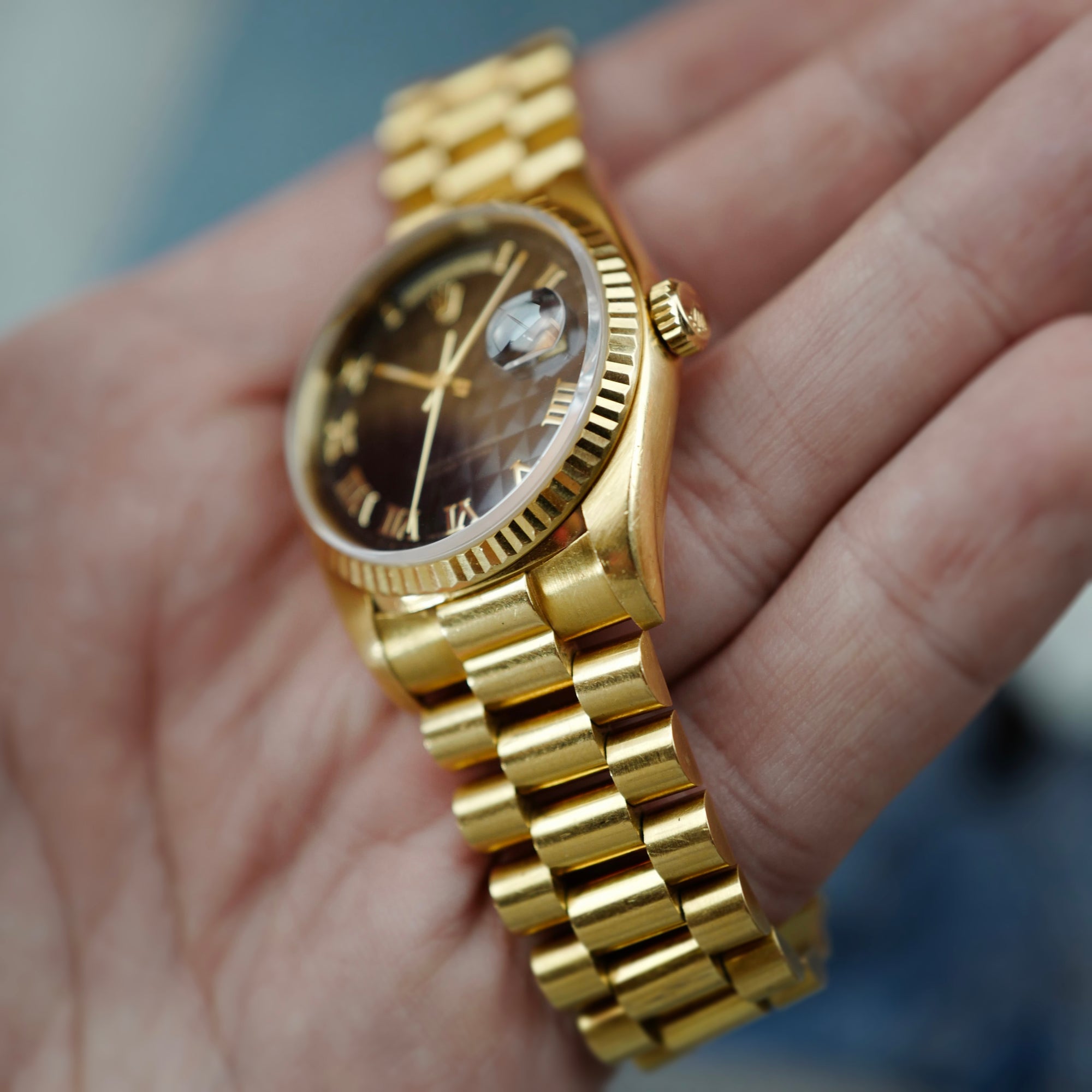 Rolex Yellow Gold Day-Date Ref. 18238 Pyramid Dial