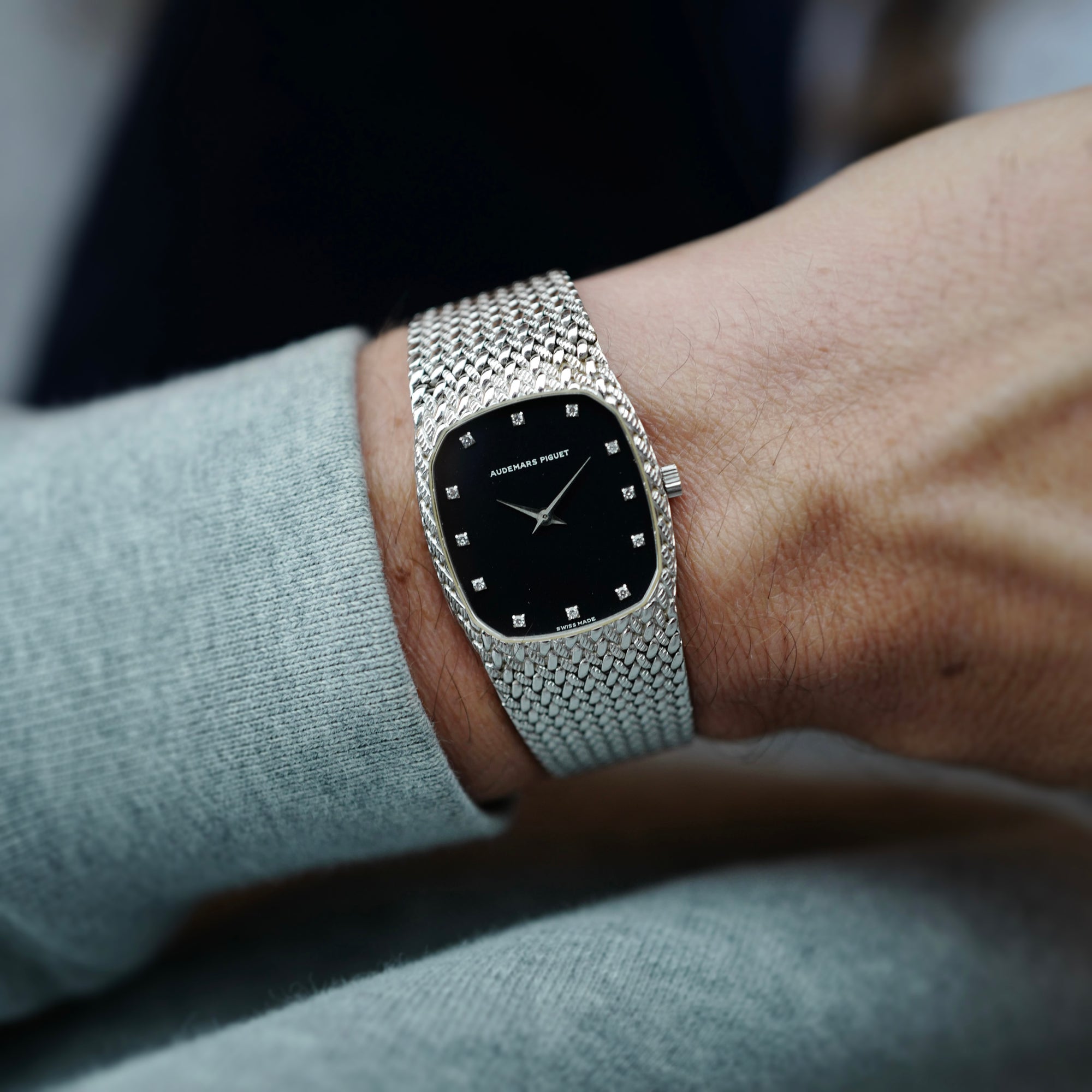 Audemars Piguet White Gold Cobra-style Bracelet Watch (New Arrival)
