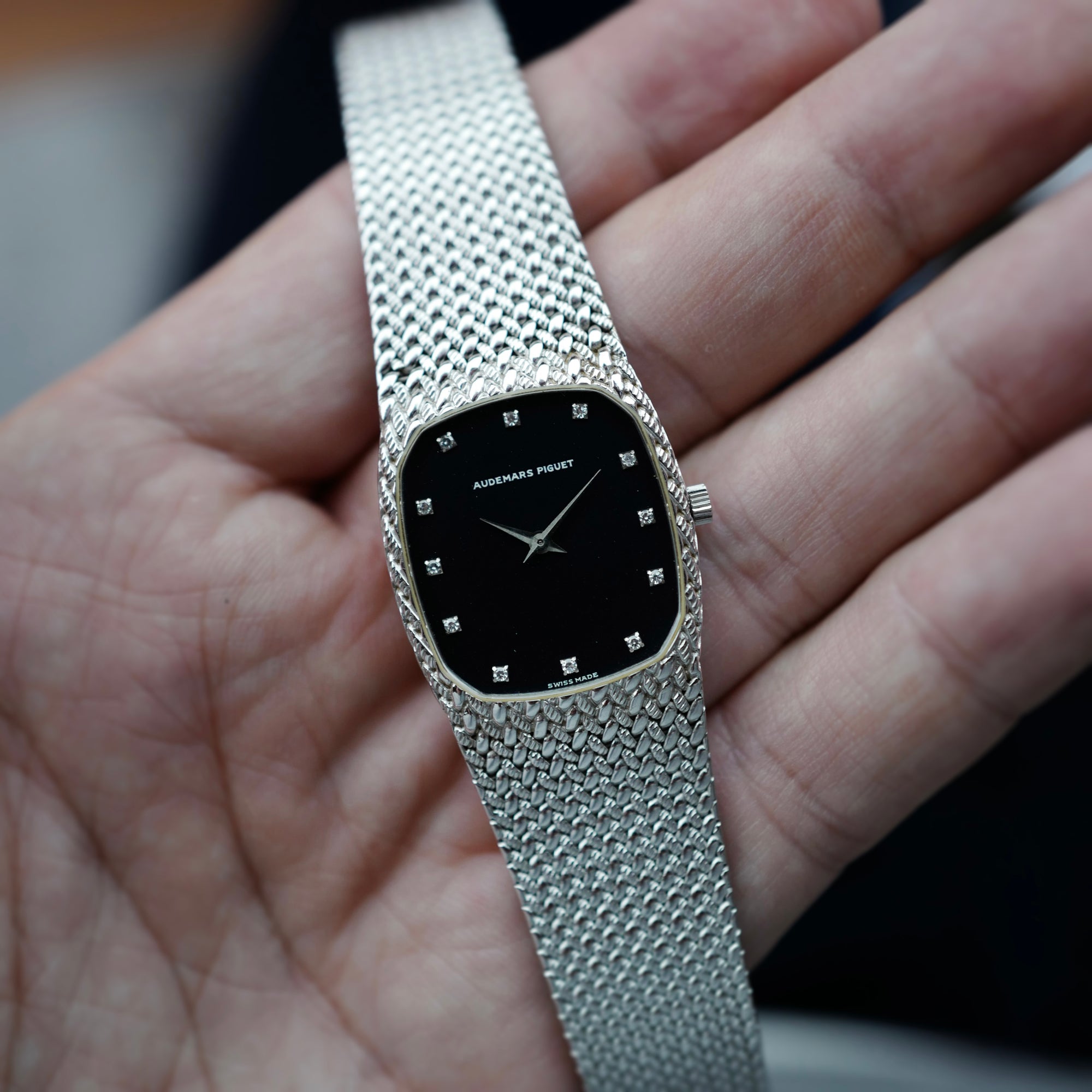 Audemars Piguet White Gold Cobra-style Bracelet Watch (New Arrival)