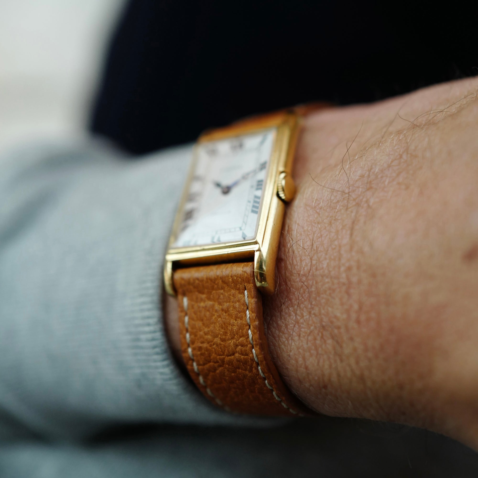 Cartier Yellow Gold Tank with Eagle Beak Case