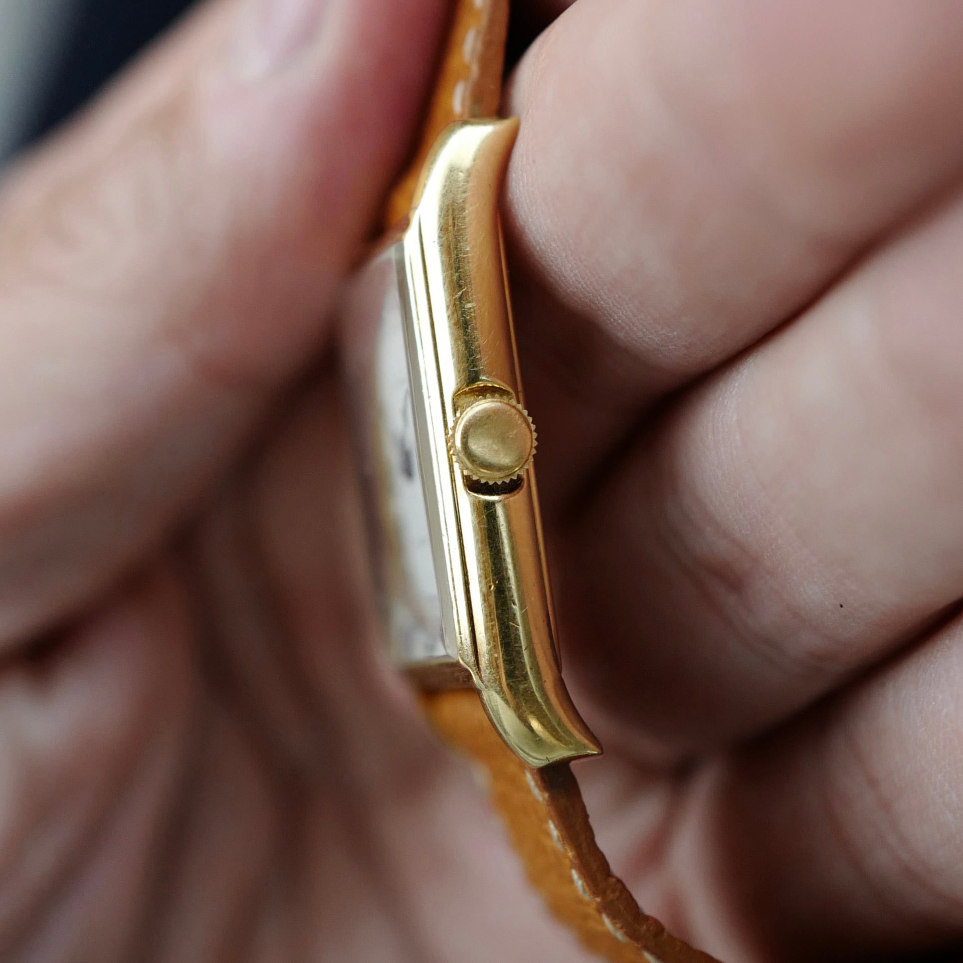 Cartier Yellow Gold Tank with Eagle Beak Case