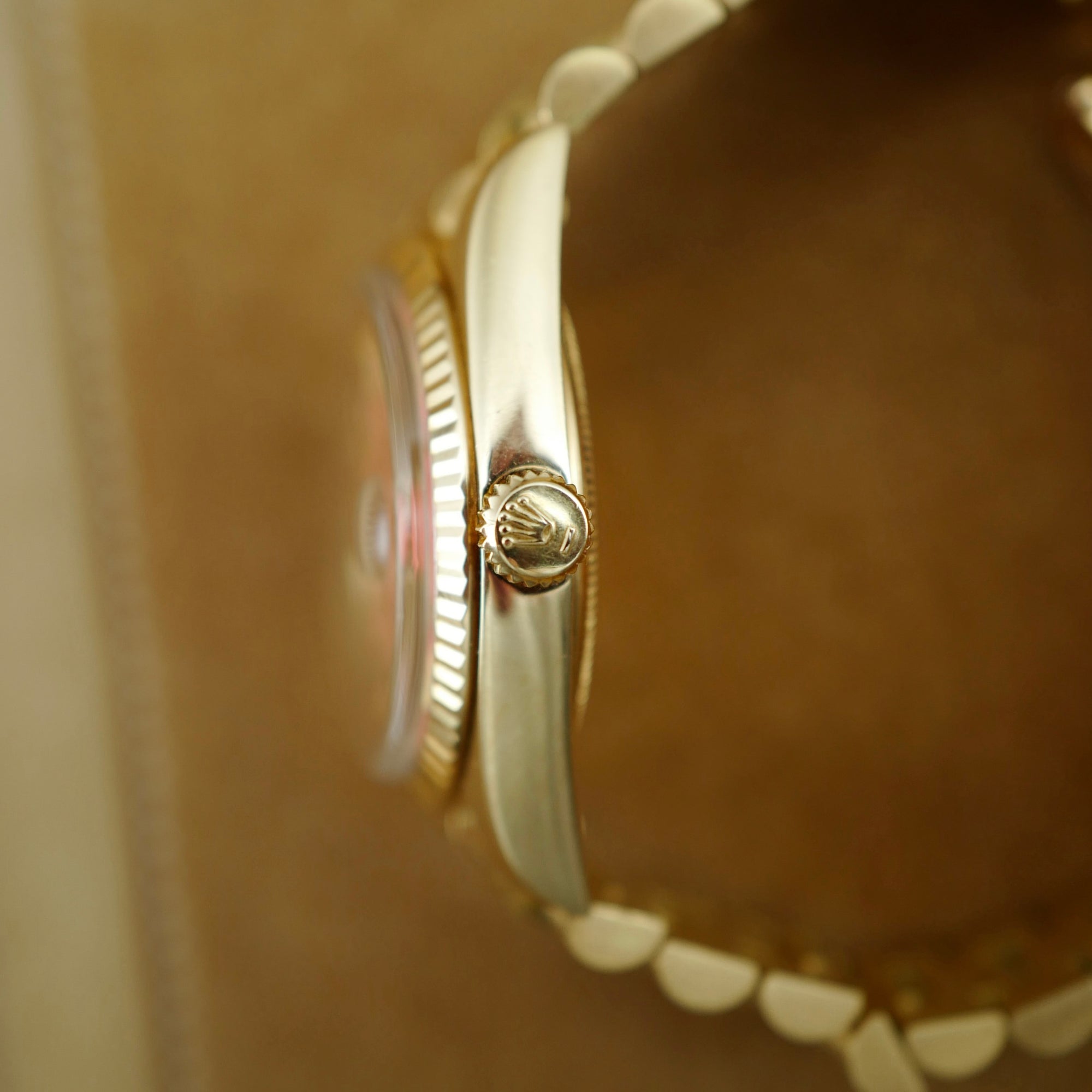Rolex Yellow Gold Day-Date Ref. 1803 with Peach Stella Dial Retailed by Asprey