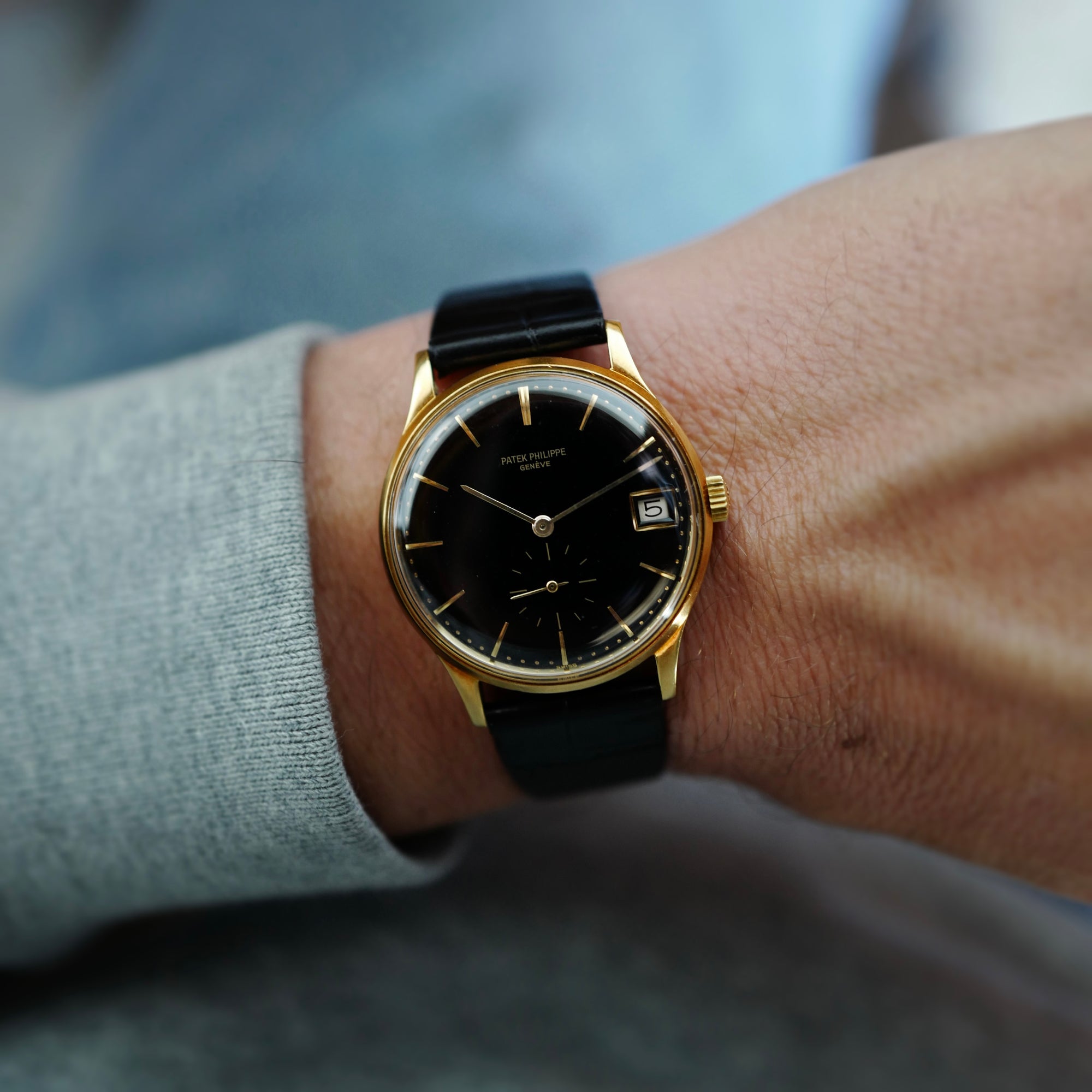 Patek Philippe Yellow Gold Black Dial Calatrava Watch Ref. 3514