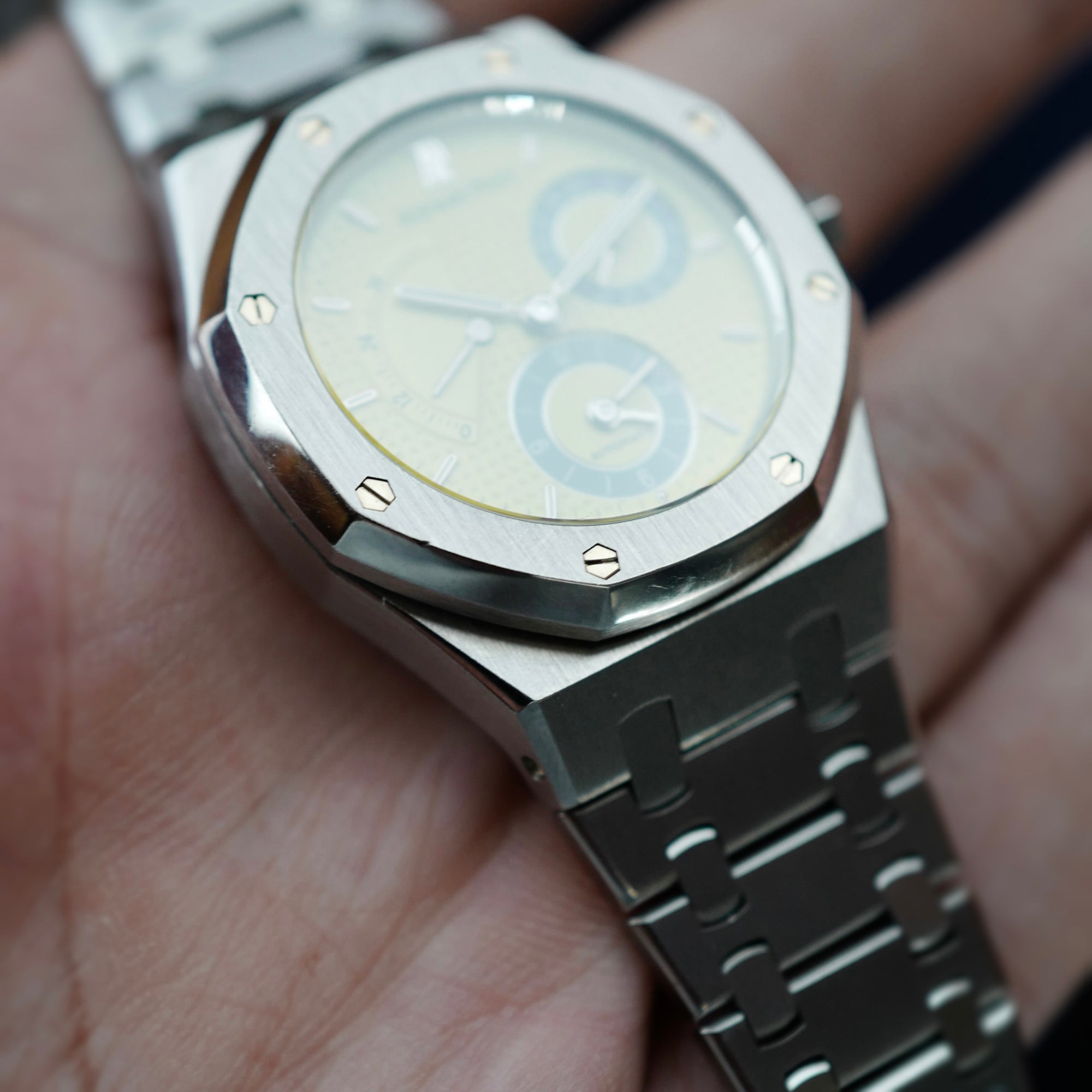 Audemars Piguet Royal Oak Dual Time Watch Ref. 25730 with Bright Yellow Dial