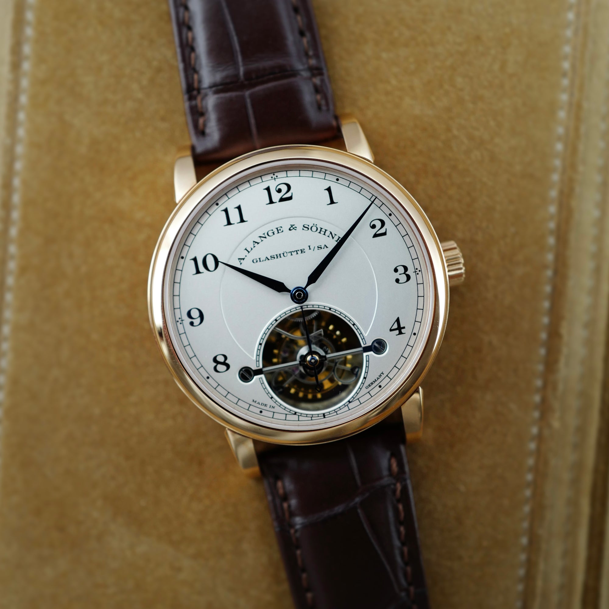 A. Lange & Sohne Pink Gold 1815 Tourbillon Watch Ref. 730.032 (New Arrival)