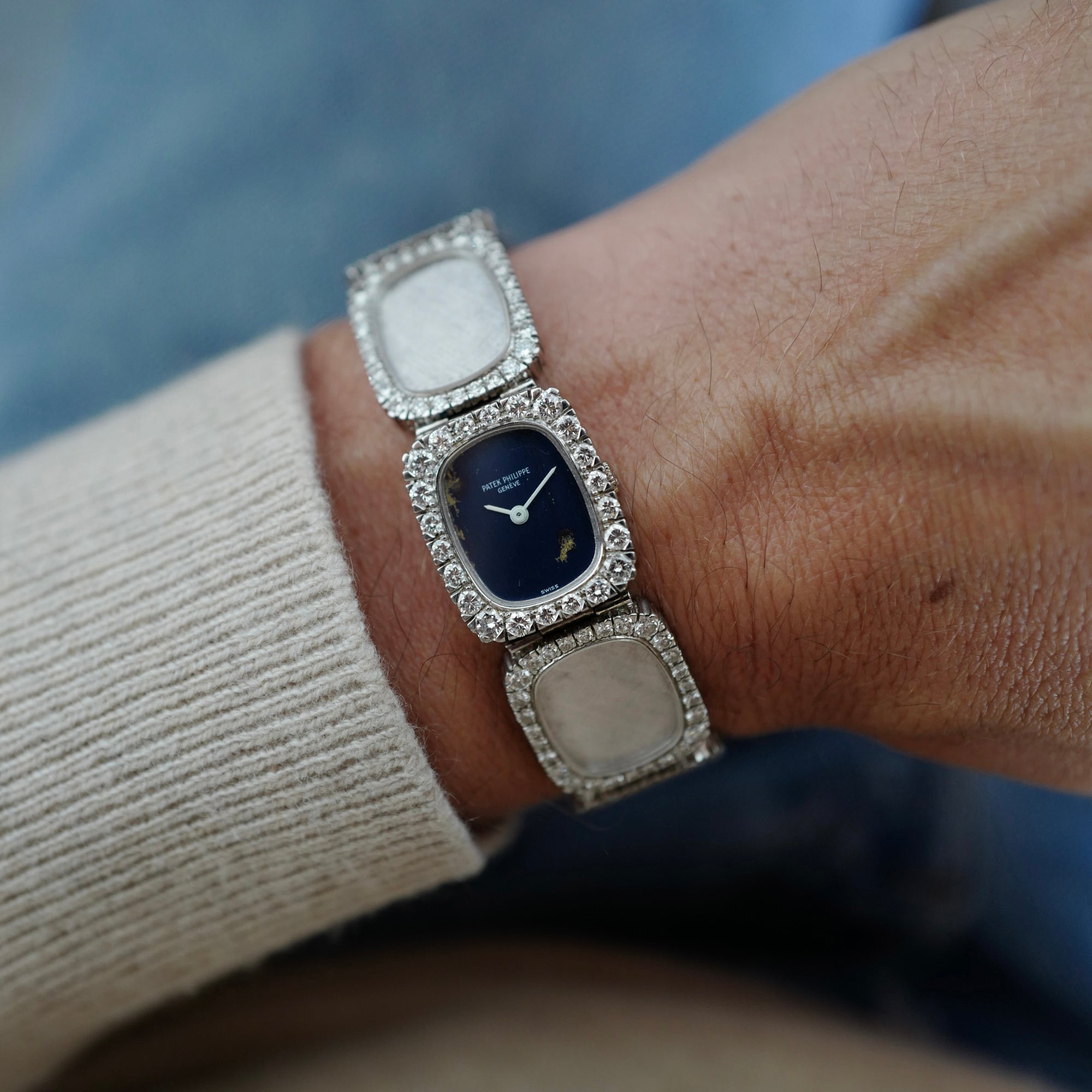 Patek Philippe White Gold Ellipse Diamond Bracelet Ref. 4122 (New Arrival)