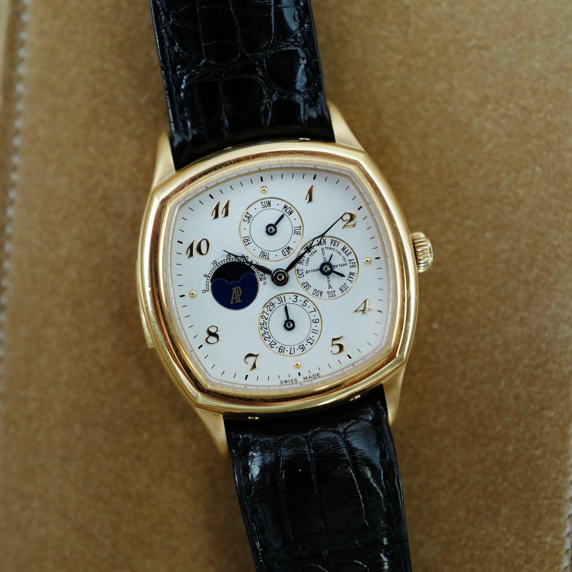 Audemars Piguet Yellow Gold John Shaeffer Perpetual Calendar Minute Repeater Watch Ref. 25835