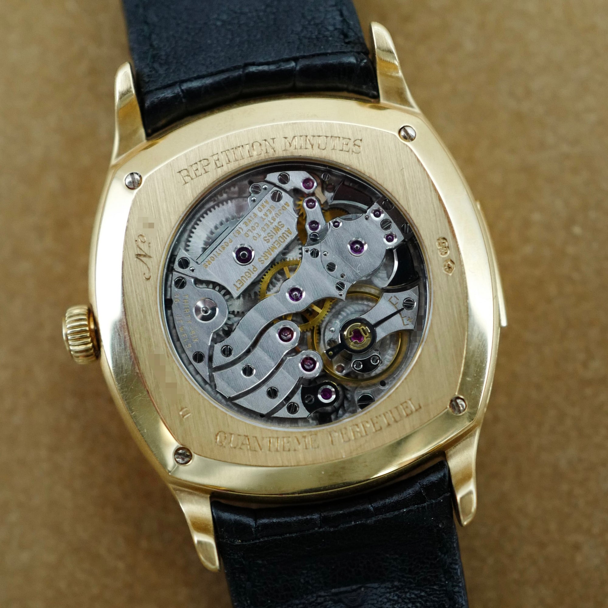 Audemars Piguet Yellow Gold John Shaeffer Perpetual Calendar Minute Repeater Watch Ref. 25835