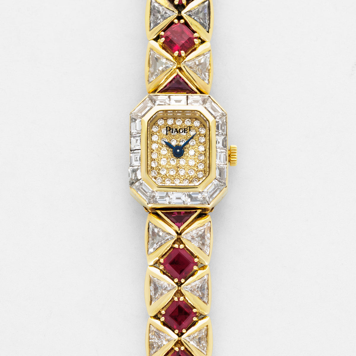 Piaget Yellow Gold Diamond and Ruby Bracelet Watch Ref. 49141