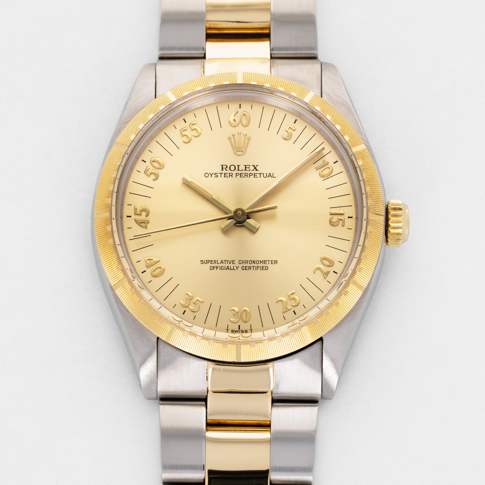 Rolex Two-Tone Oyster Perpetual Ref. 1038 with Unsual Arabic Track Dial