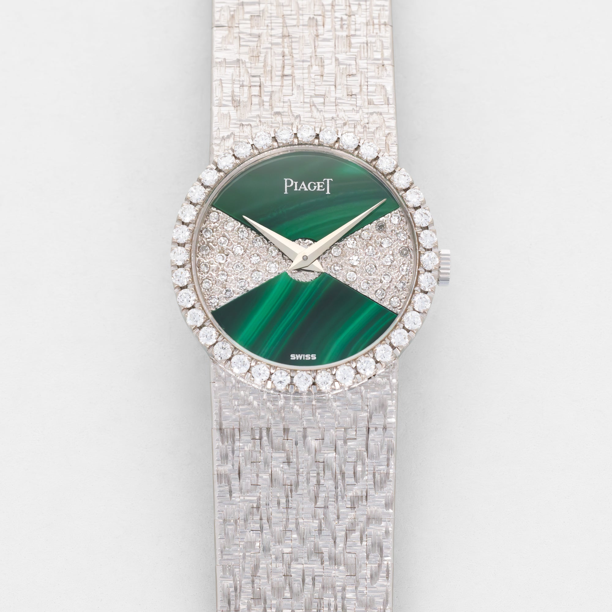 Piaget White Gold Diamond and Malachite Watch Ref. 9706
