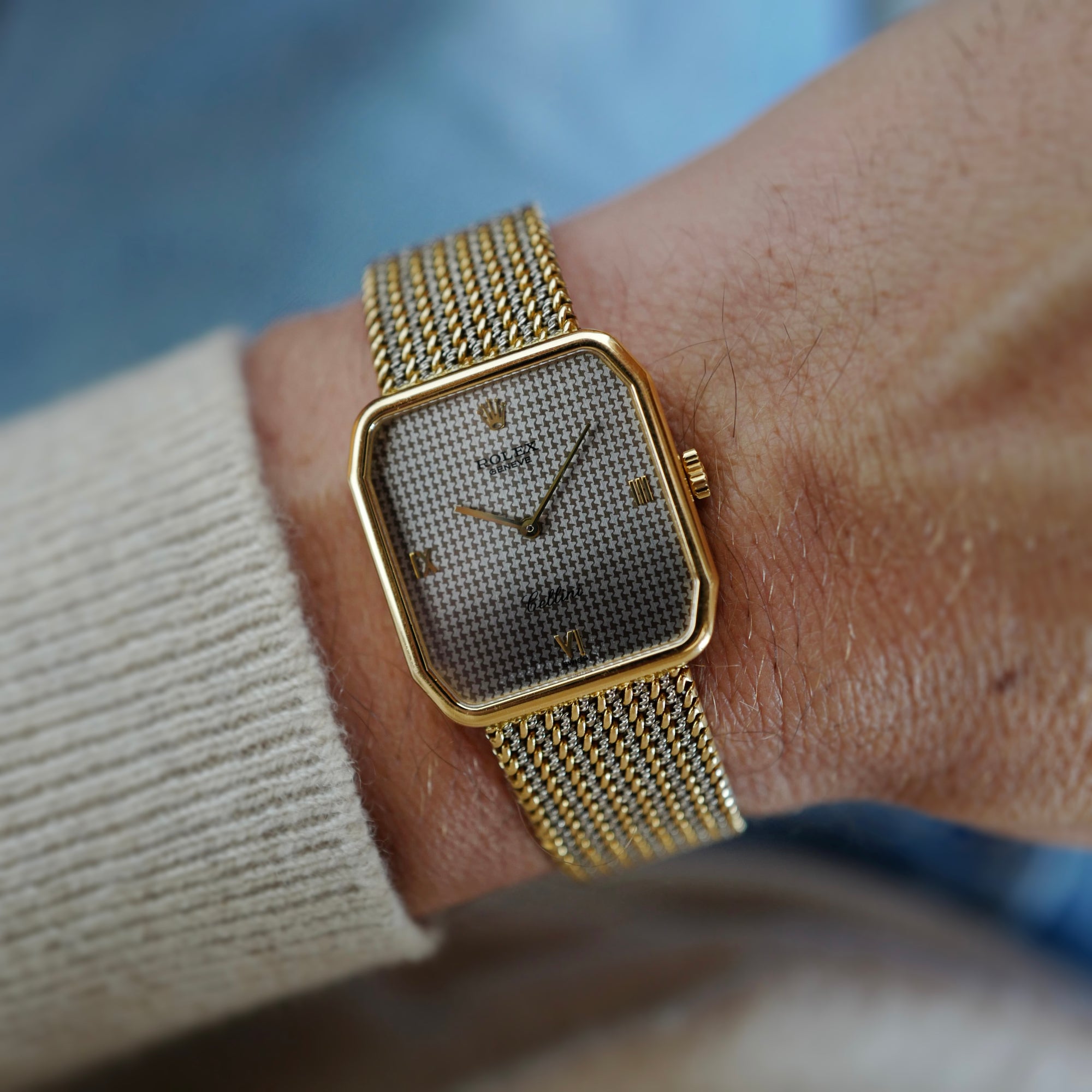 Rolex Yellow and White Gold Cellini Ref. 4349 Bracelet Watch (New Arrival)