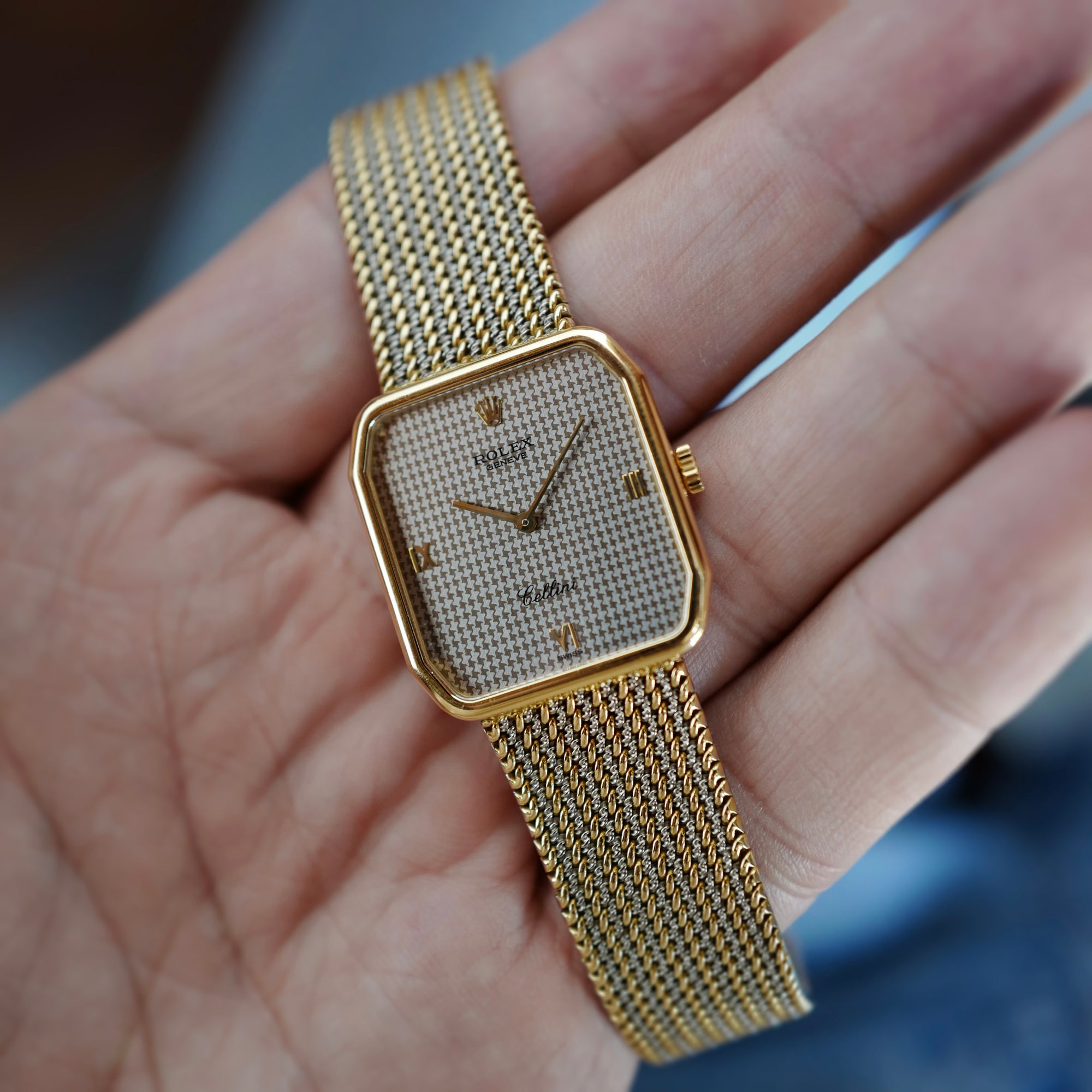 Rolex Yellow and White Gold Cellini Ref. 4349 Bracelet Watch (New Arrival)