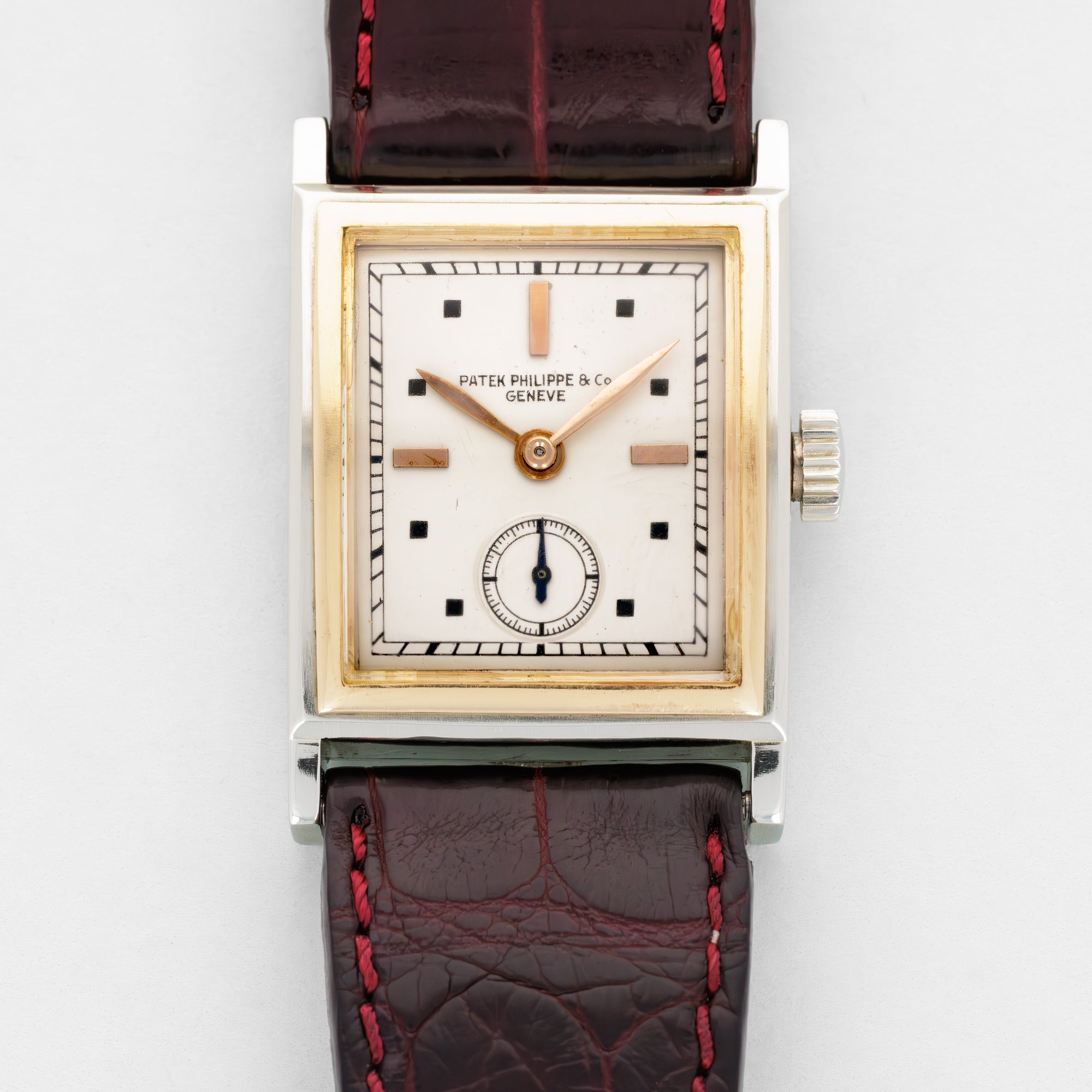 Patek Philippe White Gold &amp; Yellow Gold Rectangular Watch