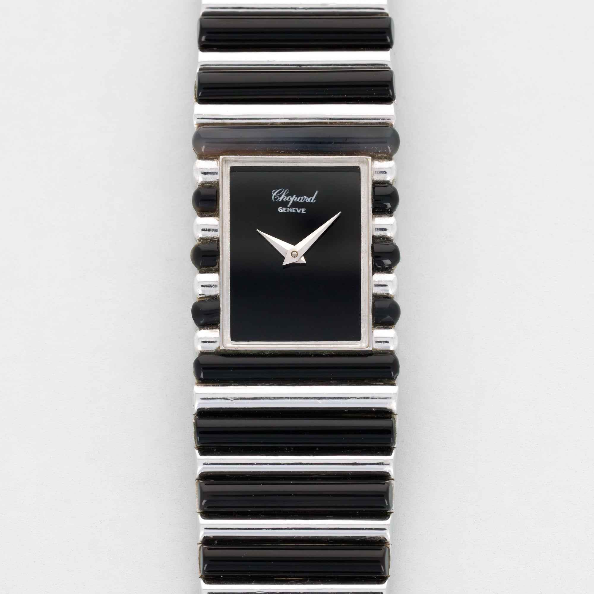Chopard White Gold Onyx Mechanical Bracelet Watch
