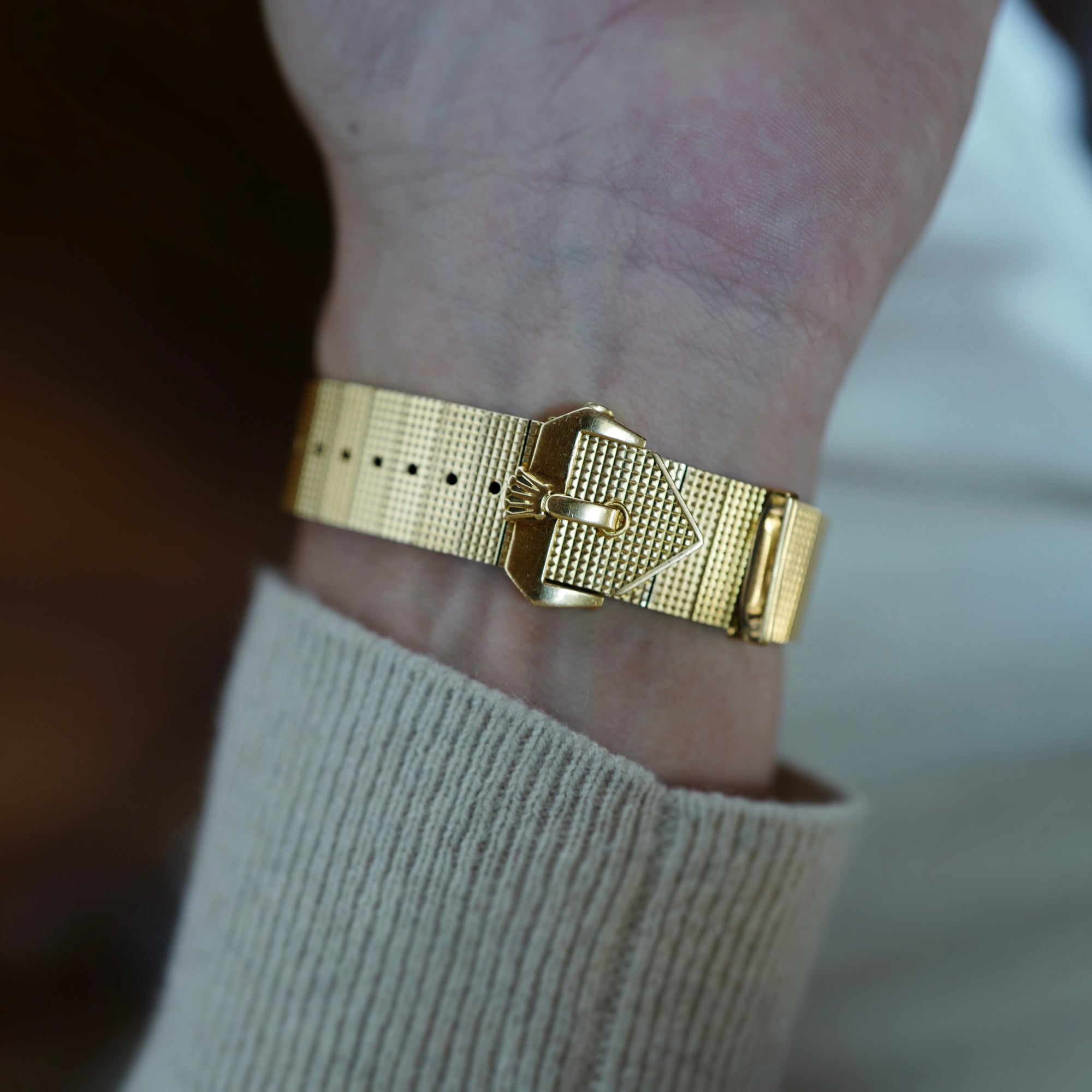 Rolex Yellow Gold Precision Buckle Bracelet Watch (New Arrival)