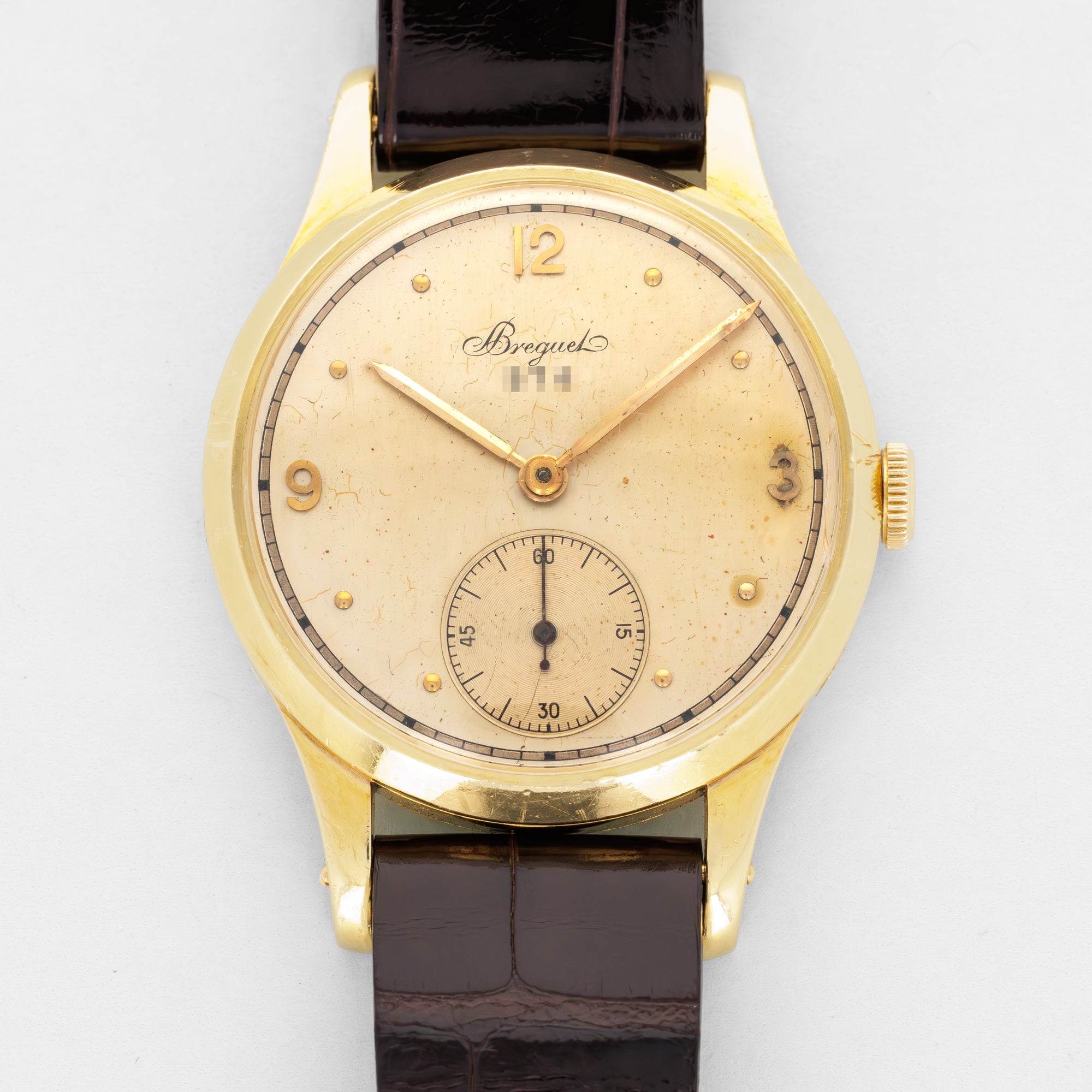 Breguet Yellow Gold Empire Peseux 260, Circa 1949