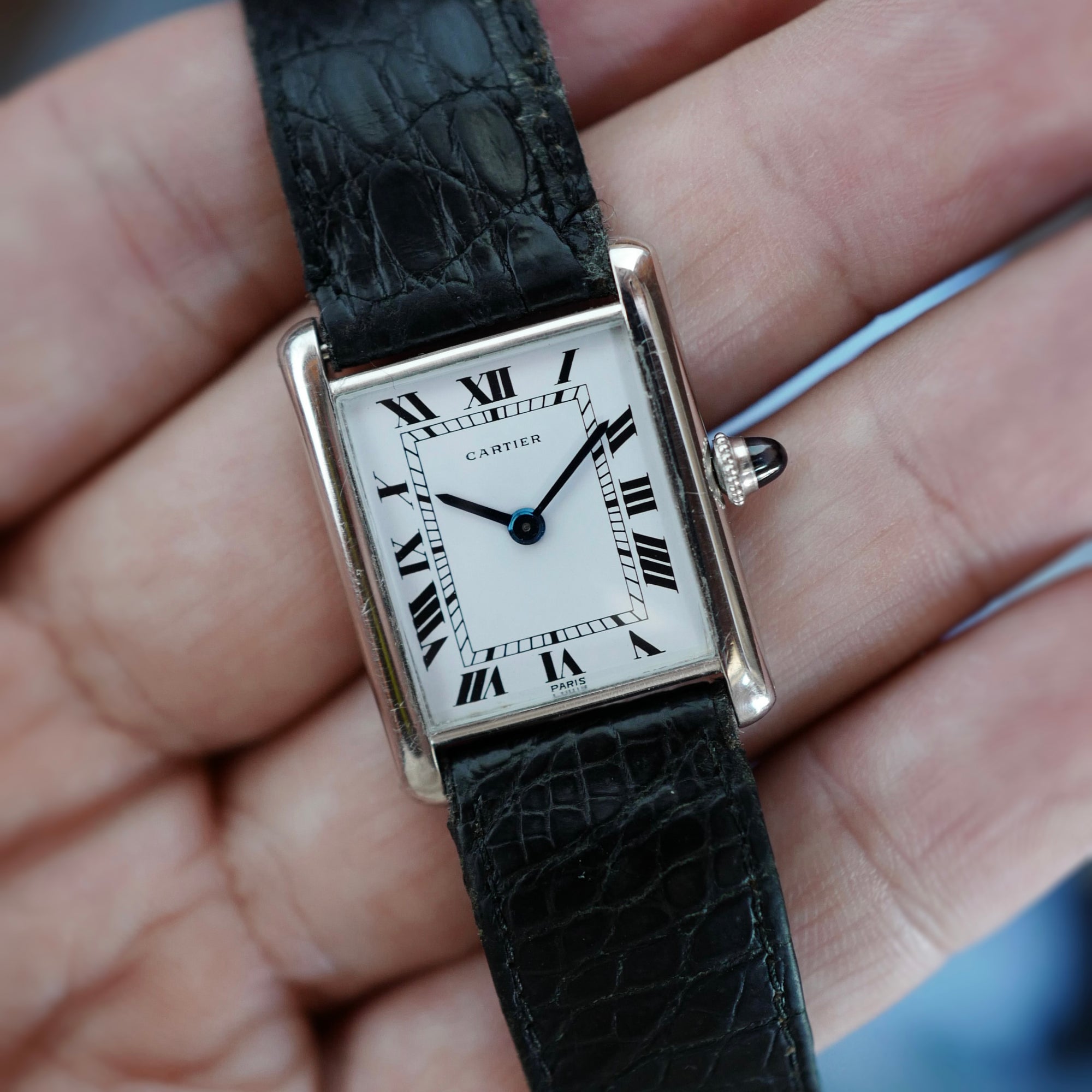 Cartier Platinum Tank Louis Extra-Flat Watch (New Arrival)