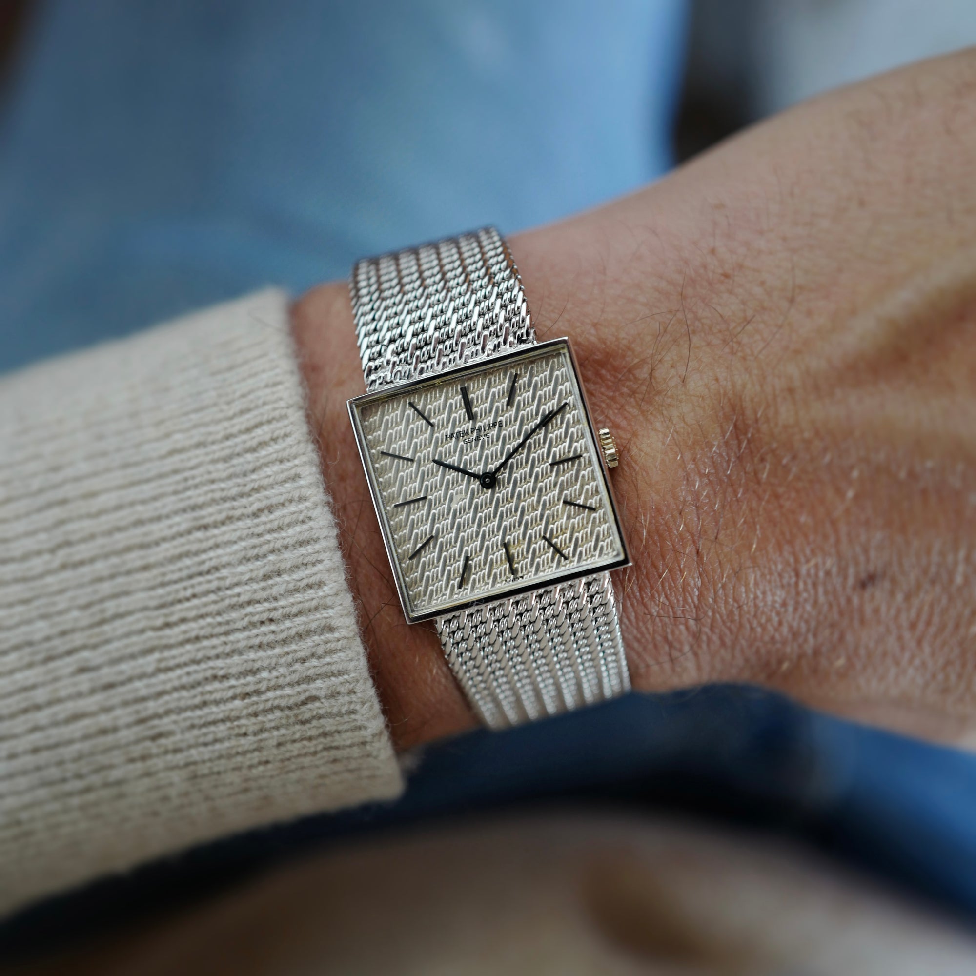 Patek Philippe White Gold Bracelet Watch Ref. 3430 (New Arrival)