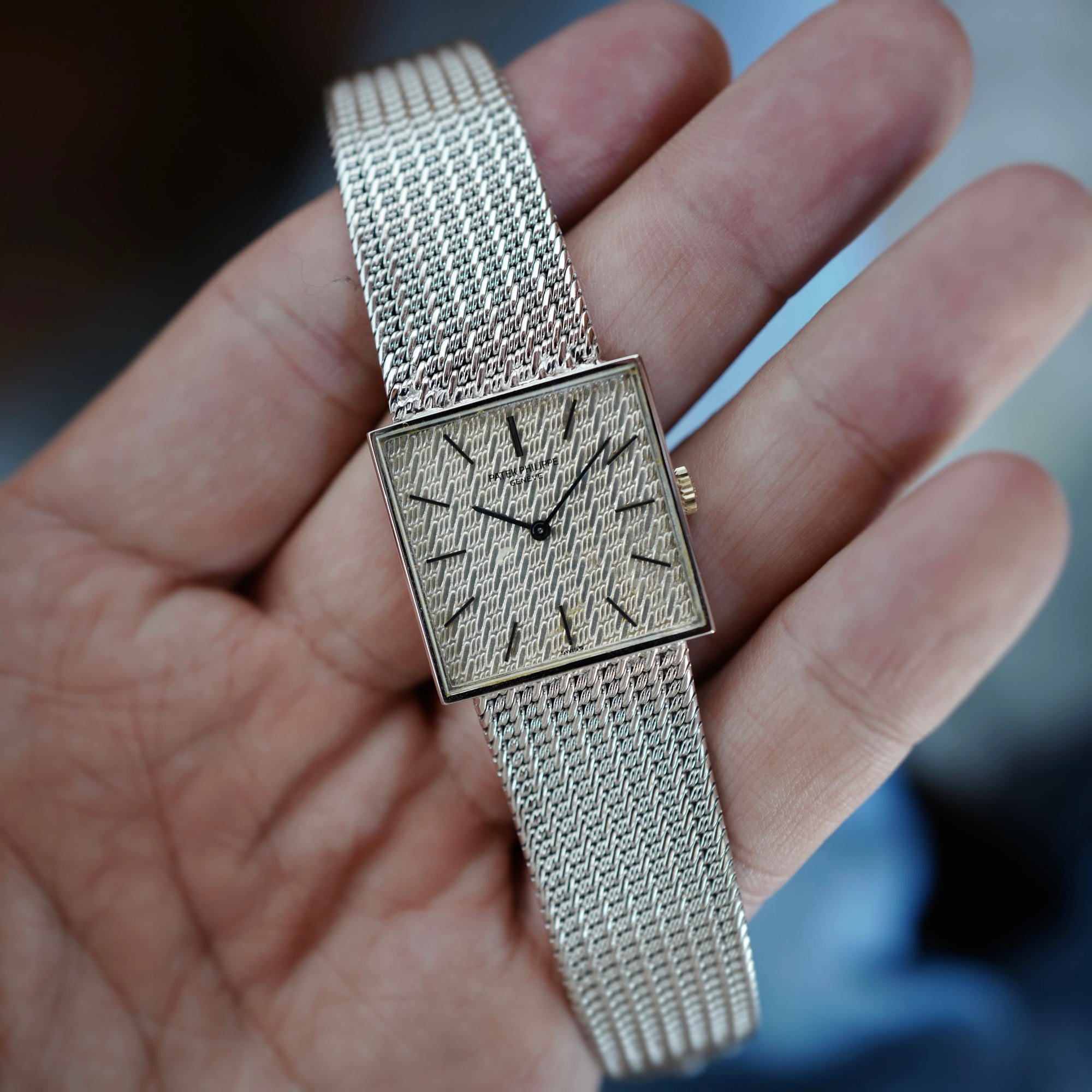 Patek Philippe White Gold Bracelet Watch Ref. 3430 (New Arrival)
