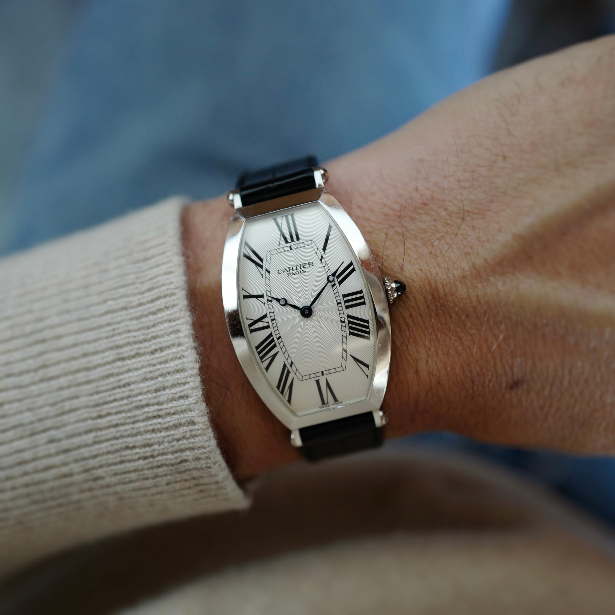 Cartier Platinum Tonneau Salon Prive Ref. 2803 (New Arrival)