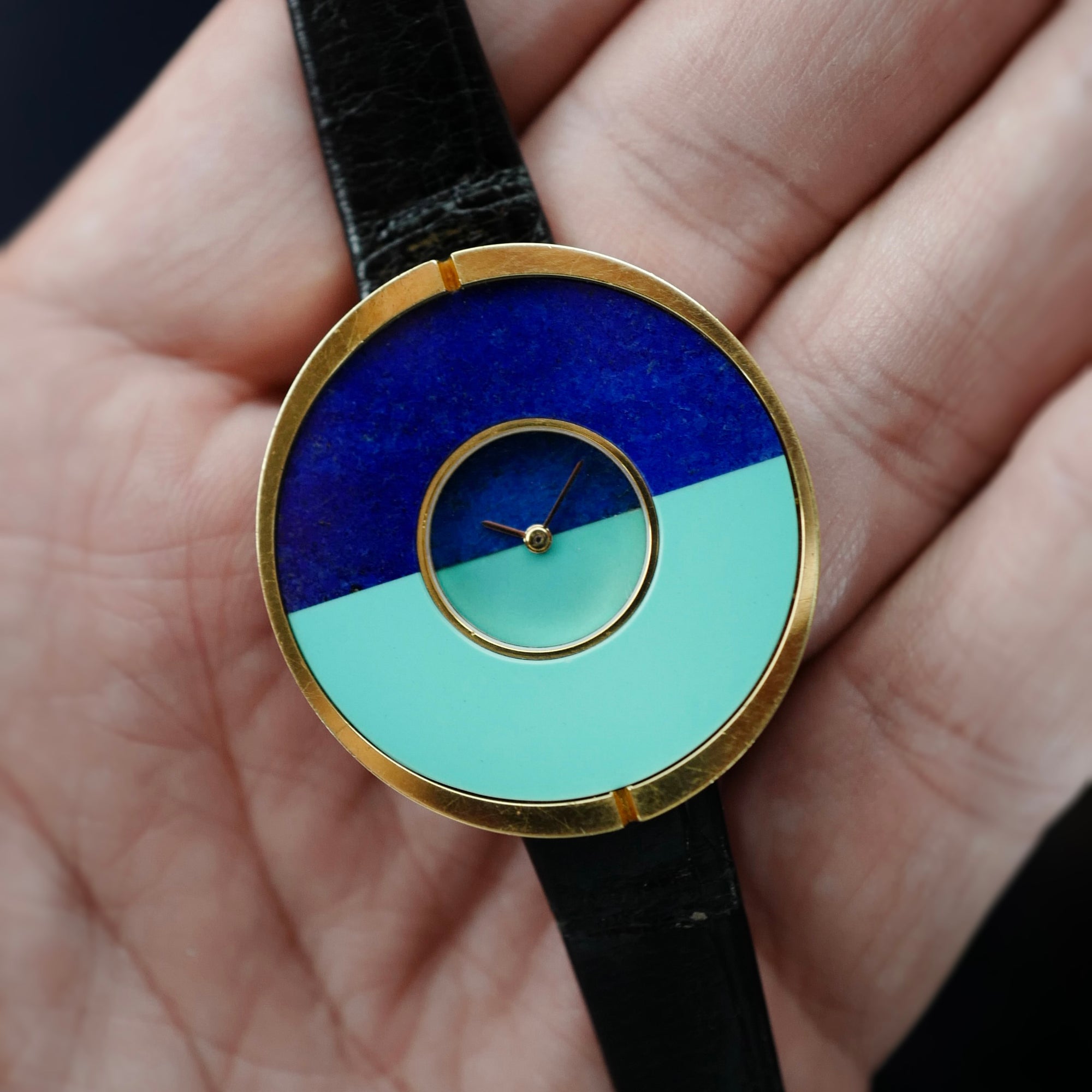 Chaumet Yellow Gold Lapis &amp; Turquoise Watch