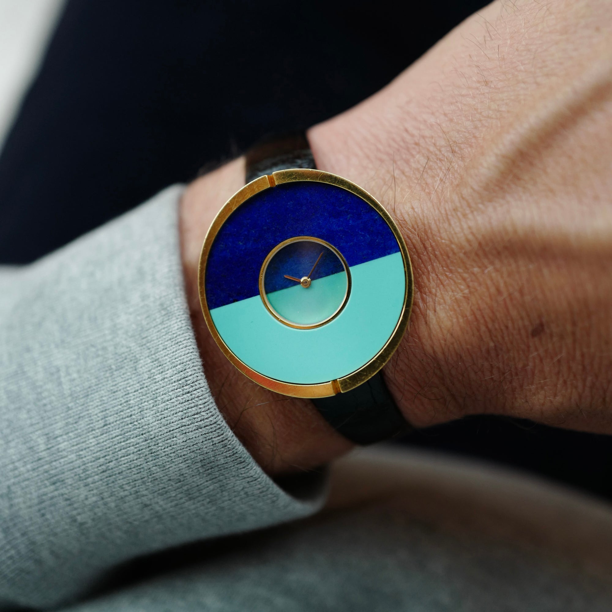 Chaumet Yellow Gold Lapis &amp; Turquoise Watch