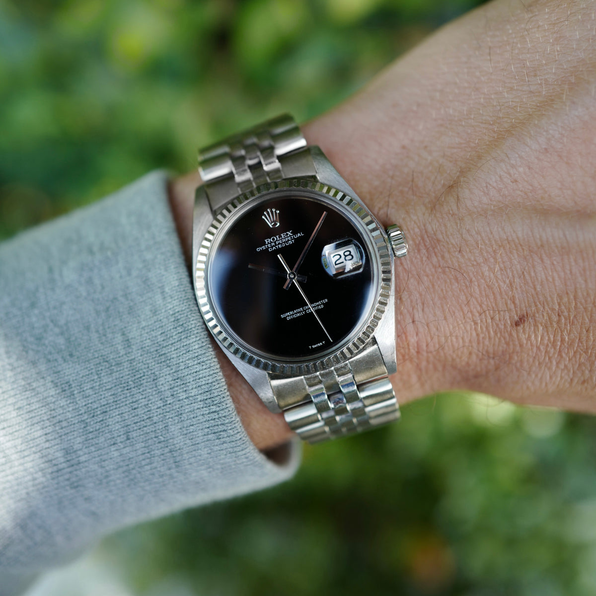 Rolex White Gold Onyx Datejust Ref. 1601 One of Five Known Examples