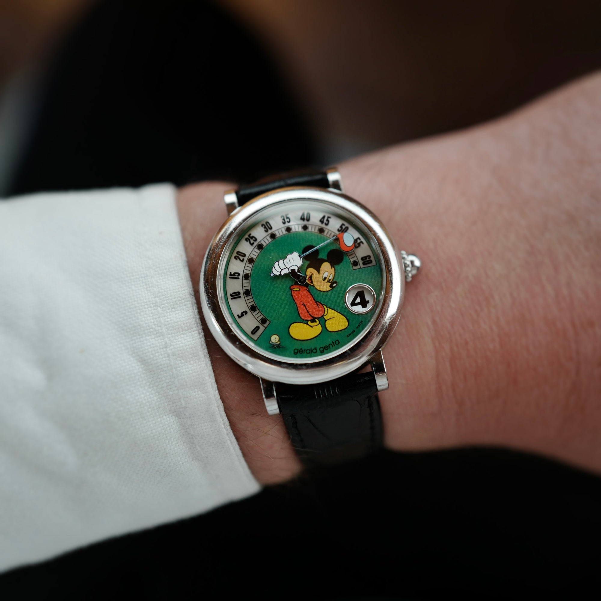 Gerald Genta Steel Fantasy Retro Automatic Ref. G.3612 Mickey Mouse Golf Dial (New Arrival)