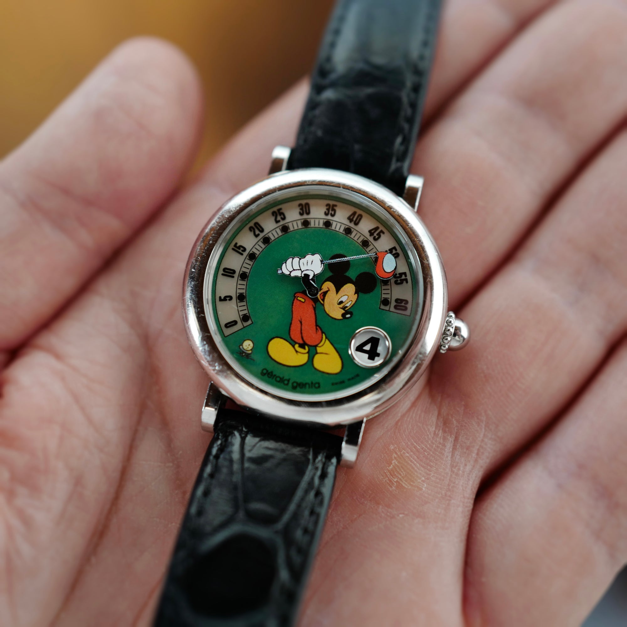 Gerald Genta Steel Fantasy Retro Automatic Ref. G.3612 Mickey Mouse Golf Dial (New Arrival)